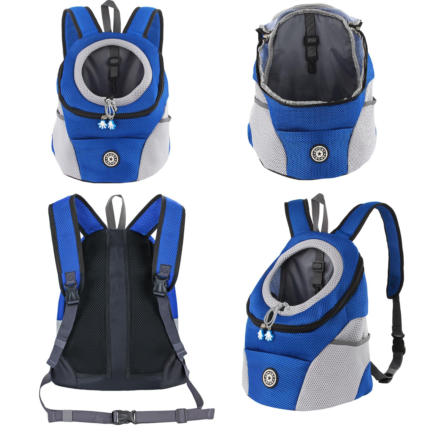M MUNCASO Sac à Dos de Transporter pour Petits Chiens Tissu Elastique et Perméable avec Fond étanche, pour Randonnée Voyage en Plein Air