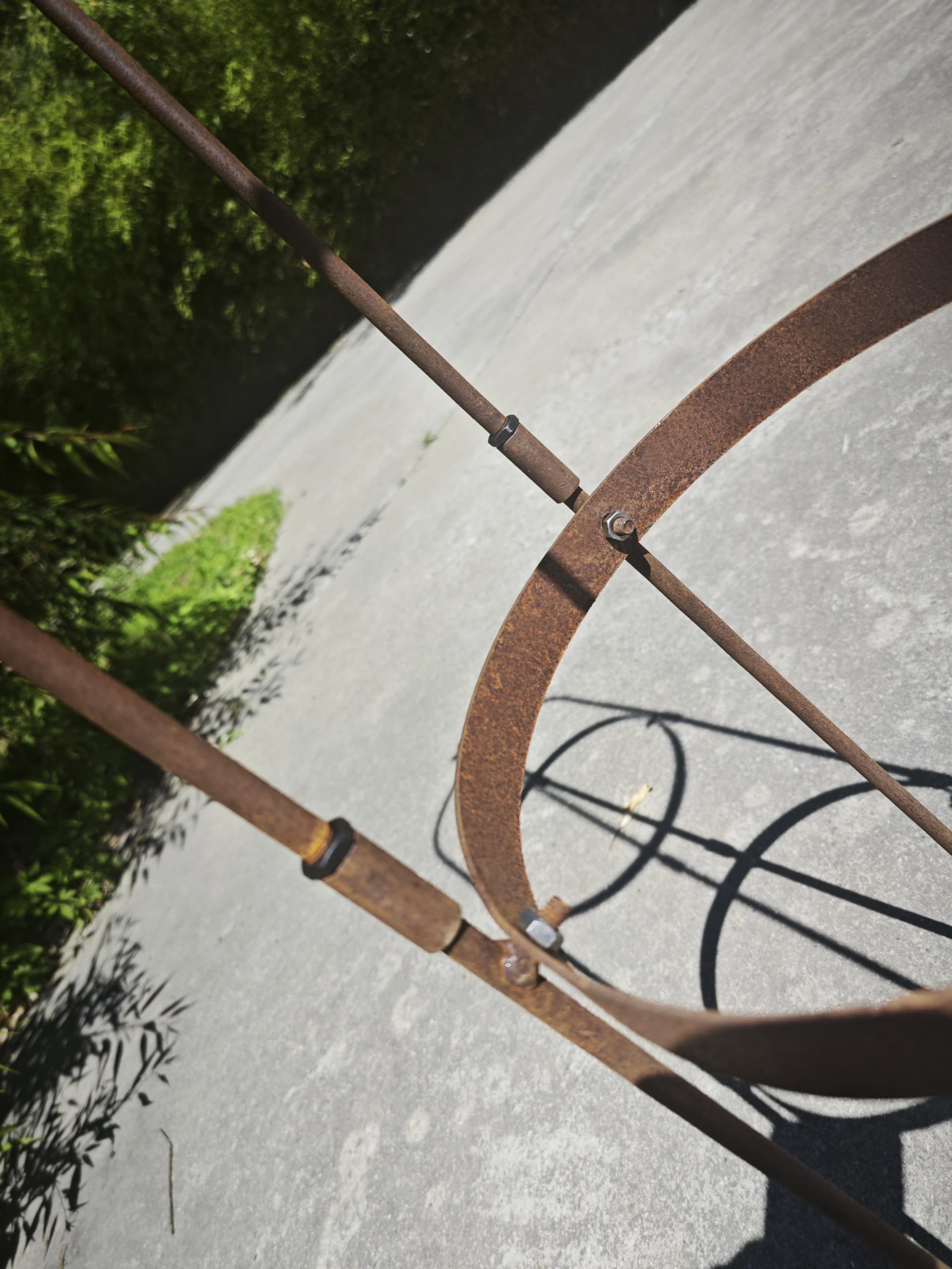 Garten Rankhilfe aus Metall Rost Ranksäule Edelrost Rosenbogen H180cm und H160cm (031794: 37 * 37*H180cm)