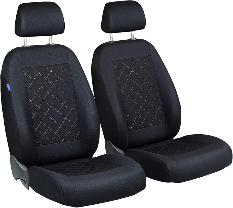 Housses de siège avant pour Kangoo - Pour sièges conducteur et passager, couleur premium noir, motif