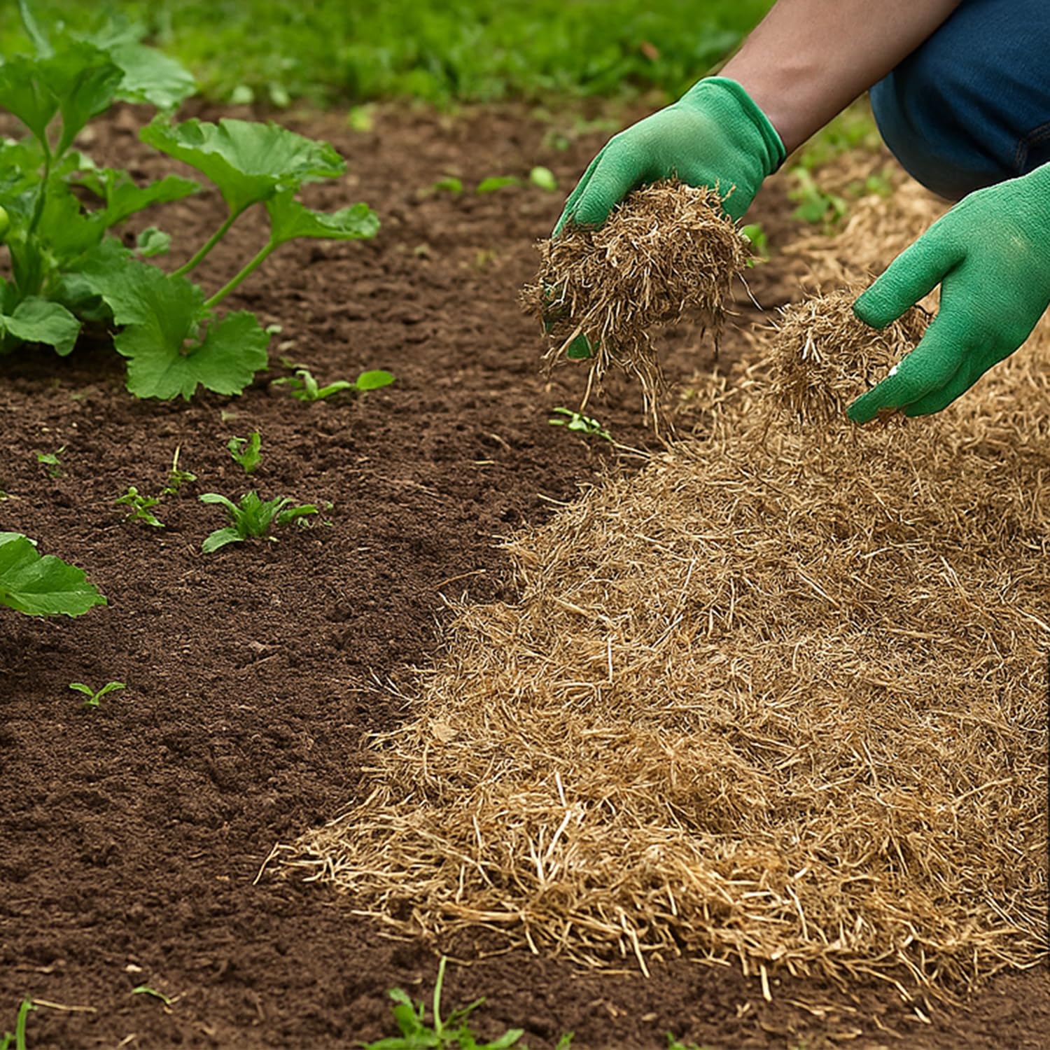 Naturalna ściółka 20 kg | słoma z pszenicy durum, siano łąkowe (koniczyna) lucerna alfa-alfa | nawóz organiczny i biodegradowalna ściółka do warzywnika, ogrodu i rabat
