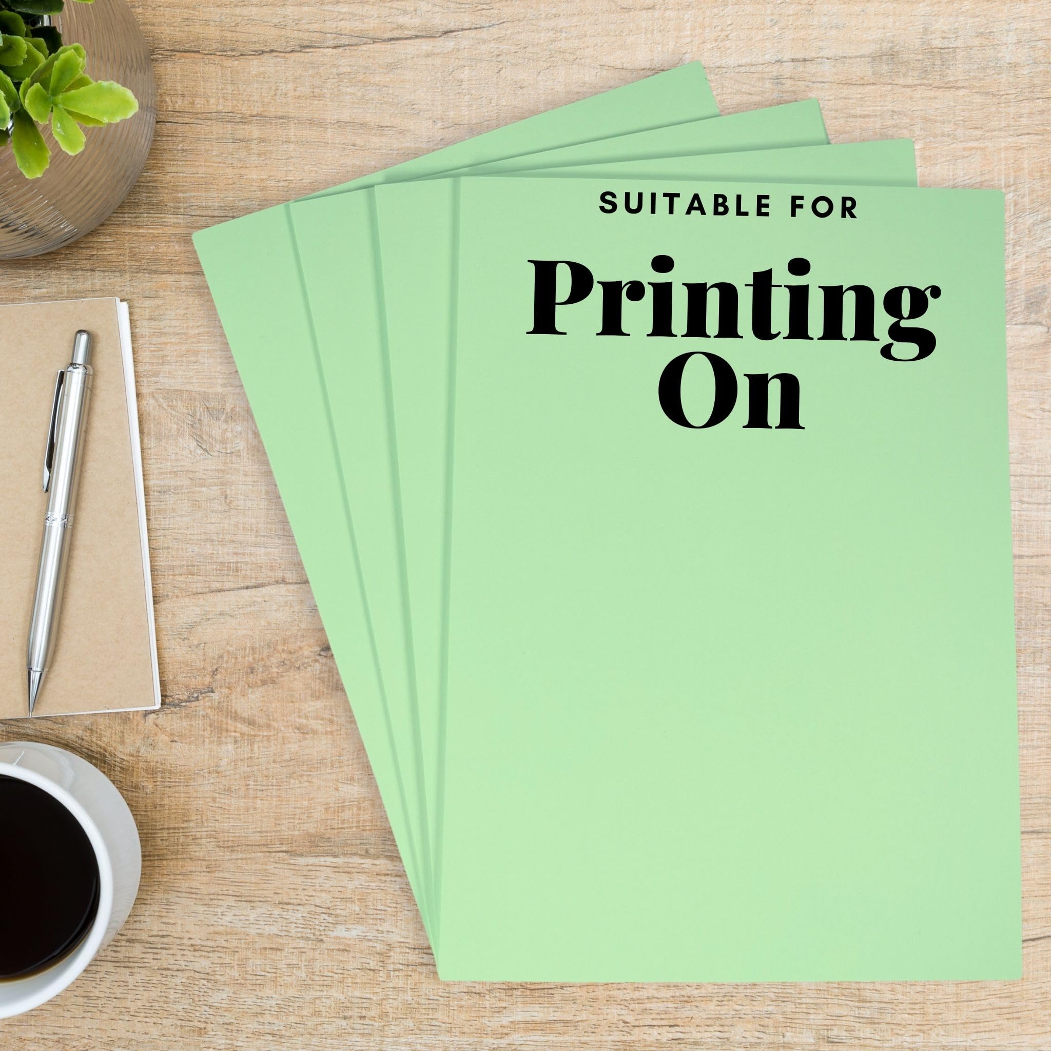 Cartoncino Verde Chiaro A5 - 50 Fogli, 160 G/m², Per Stampa E Fai Da Te - Foto 2