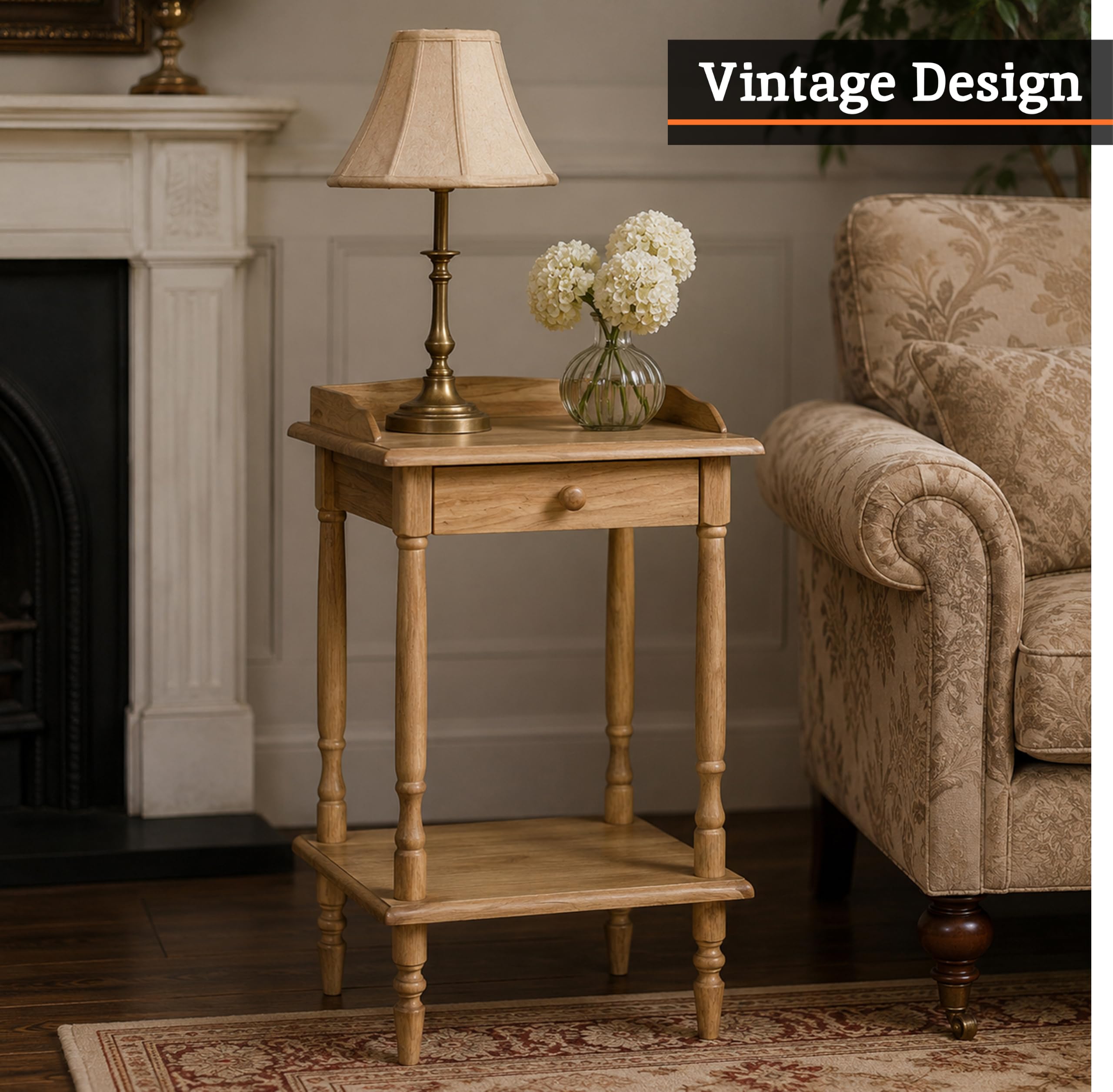 Vintage Kleine Konsole natur