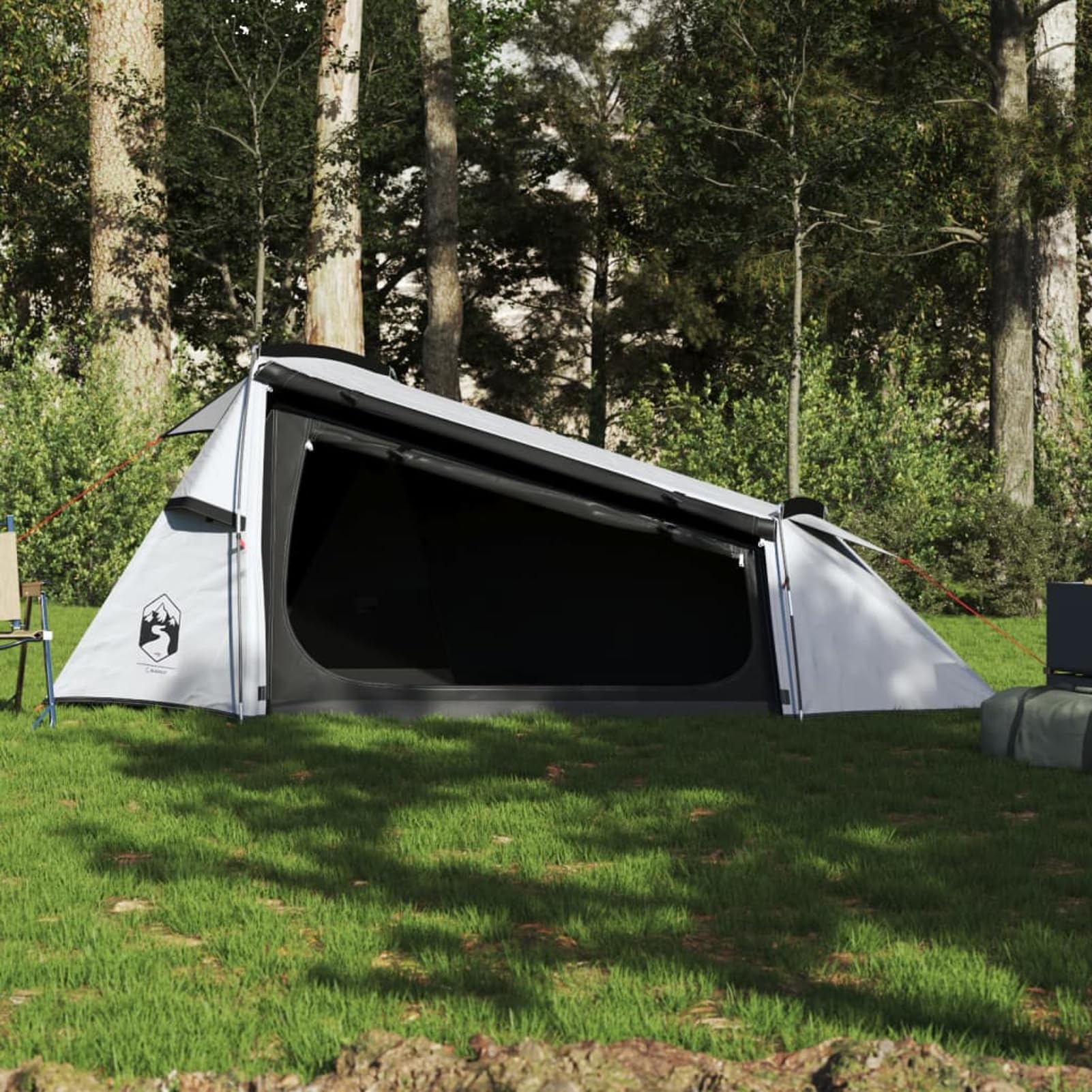 Gecheer Tienda campaña túnel 2 Personas Tela Opaca Impermeable Blanco,Cenador Pabellón de Jardín para Camping, Fiestas, Exterior