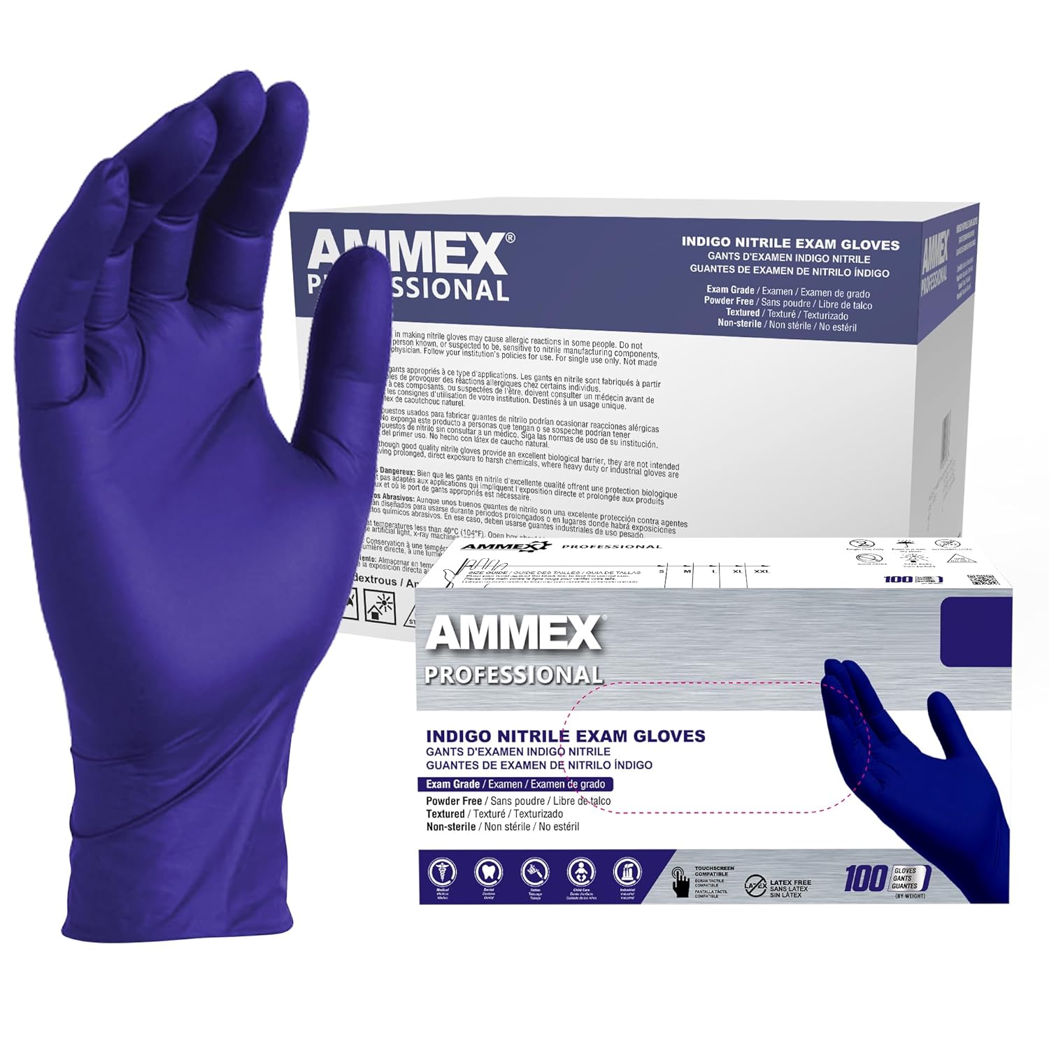 AMMEX Indigo Nitrile Exam Gloves, Mil, Latex-Free, Bhutan Ubuy