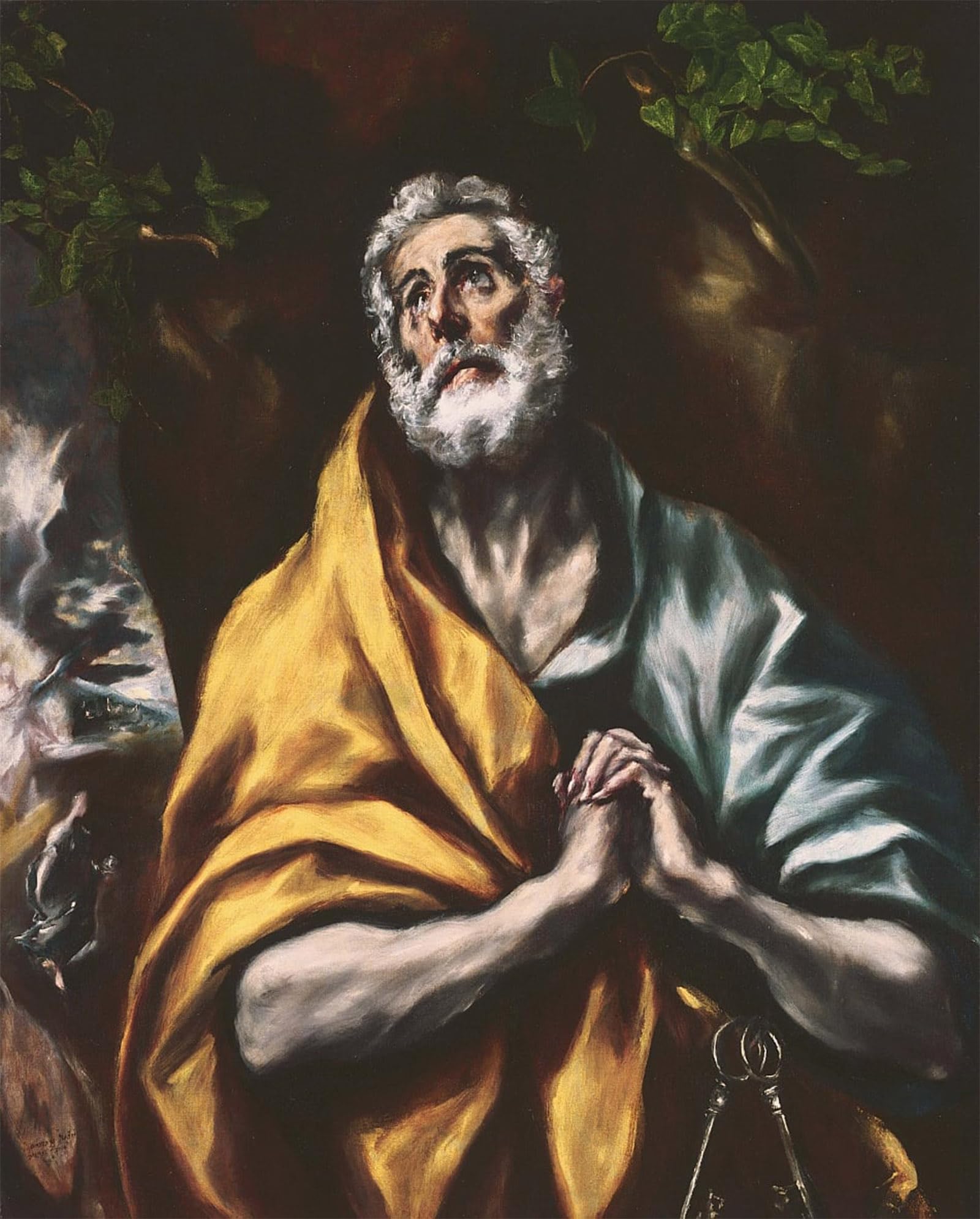 SERENDIPITP Aesthetic Poster Photo Wall Print Retro Picture the Repentant St Peter by El Greco Modern Wall Artwork for Home Decor 60x90cm