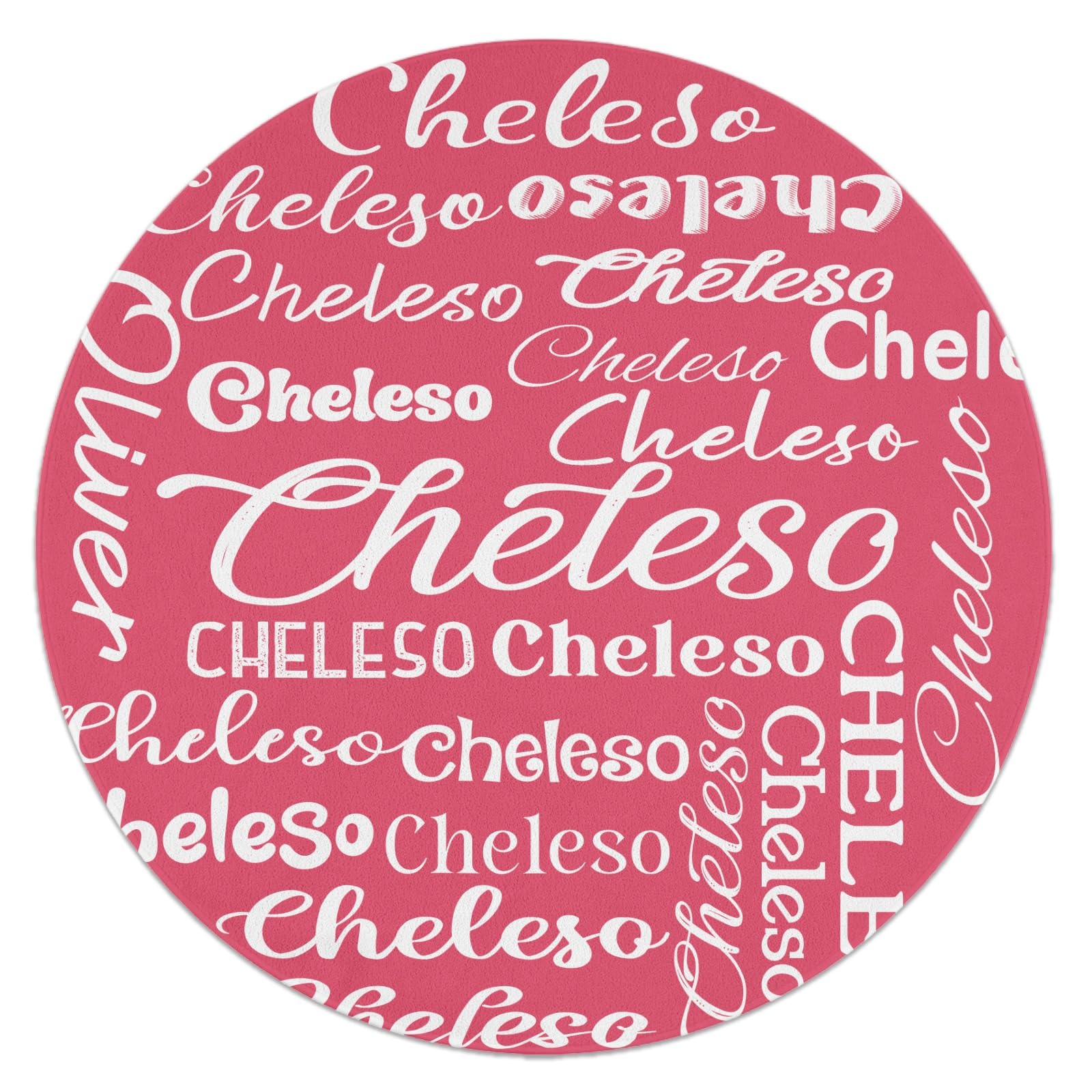 NZOOHY Word Text Personalized Gifts Baby Area Rugs for Toddler Girls Boys Custom Nursery Rug Soft Non-Slip Mat for Bedroom Crawling Playing 31.5 in