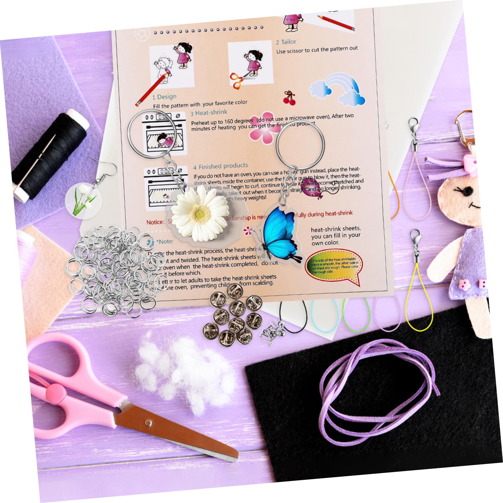 KOCKSHION Kit Portachiavi Creativi per Ragazzo Ragazza, Bops