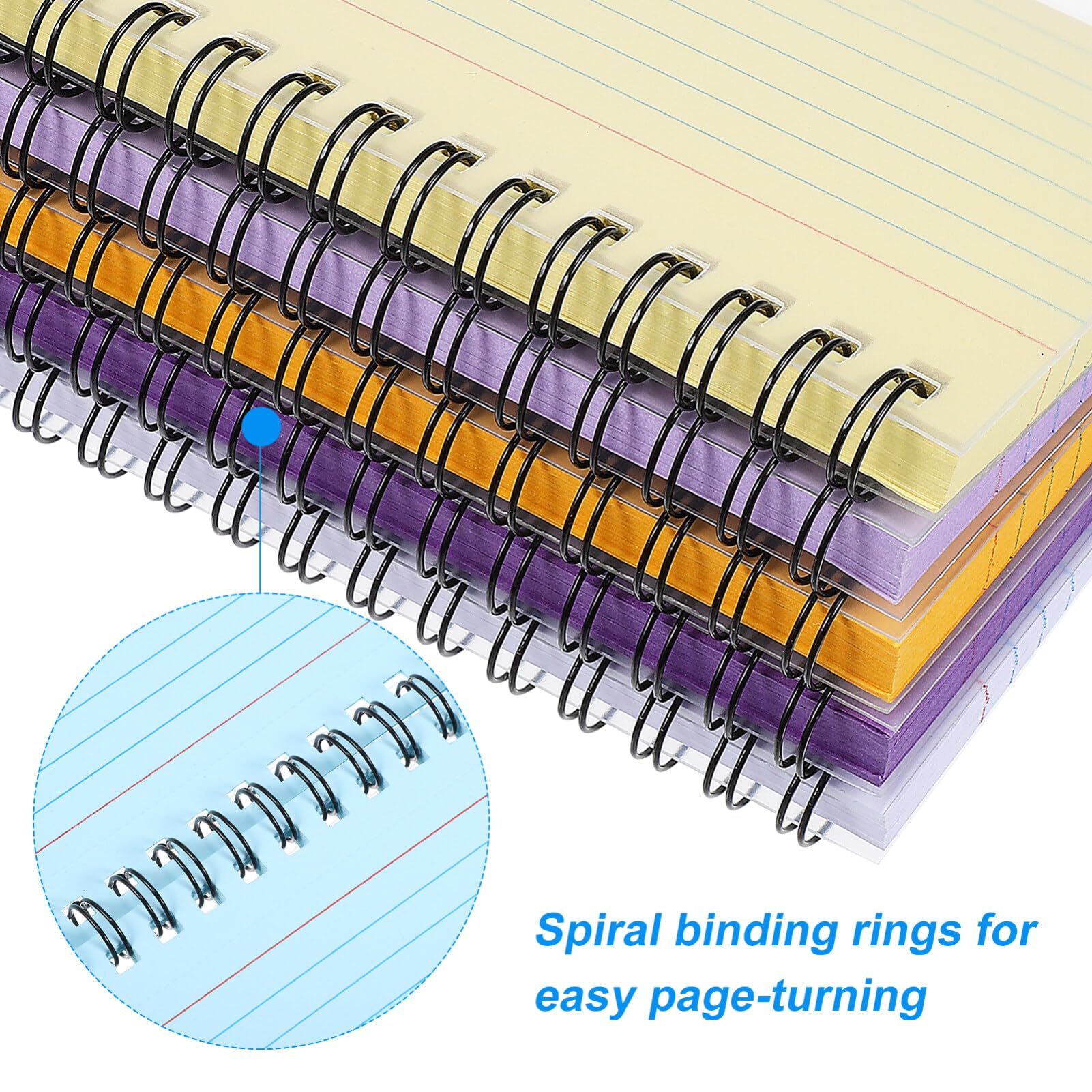 MAGICLULU 10pezzi Quaderno Spirale Schede Indice Piccole Carta Scorrevole Senza Sbavature Linee Orizzontali Per Facile Strappo Design Compatto Per Trasporto Comodo Per Ufficio Scuola Apprend
