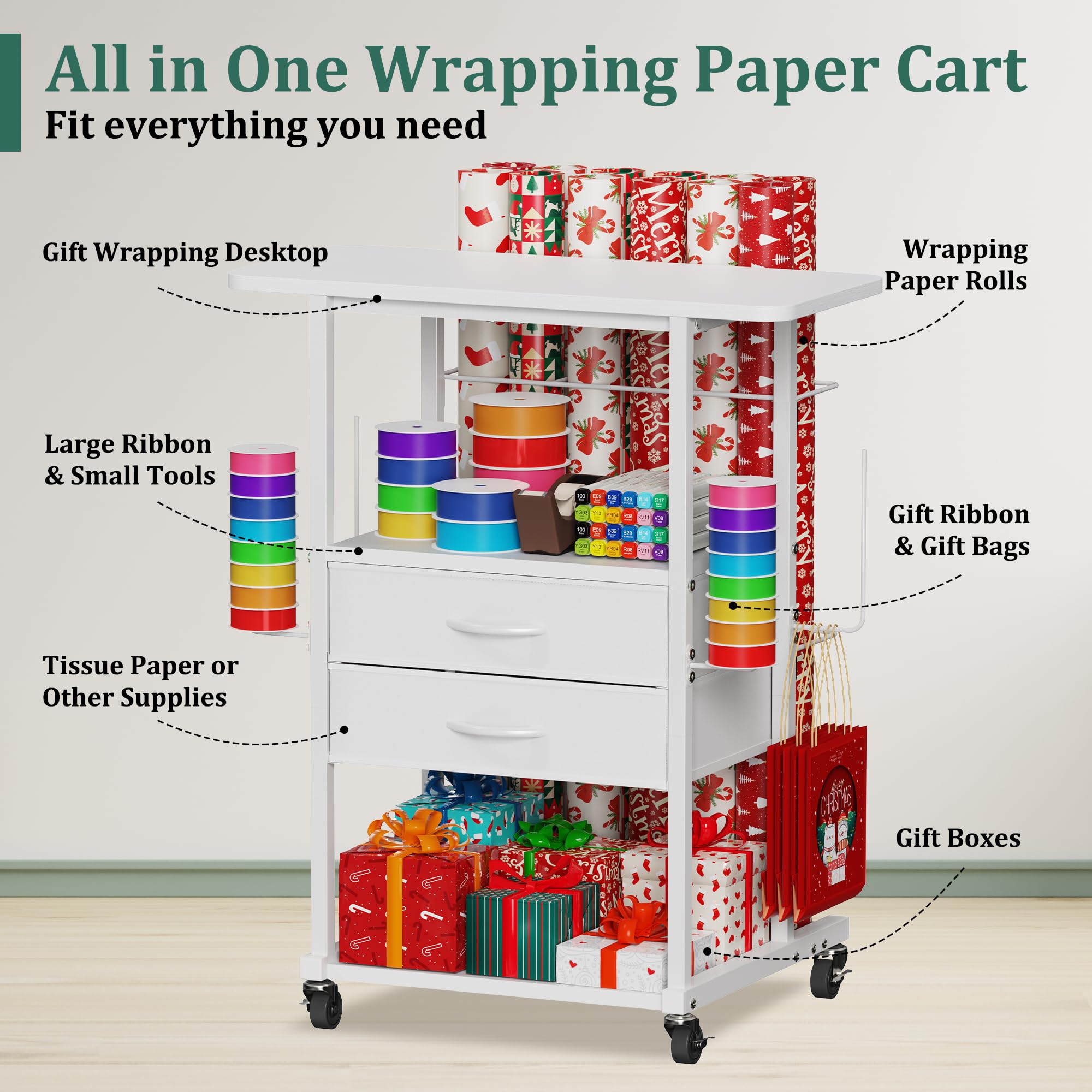 Wrapping Station Kids Christmas Gift Wrap Luxury Gift Wrap Station