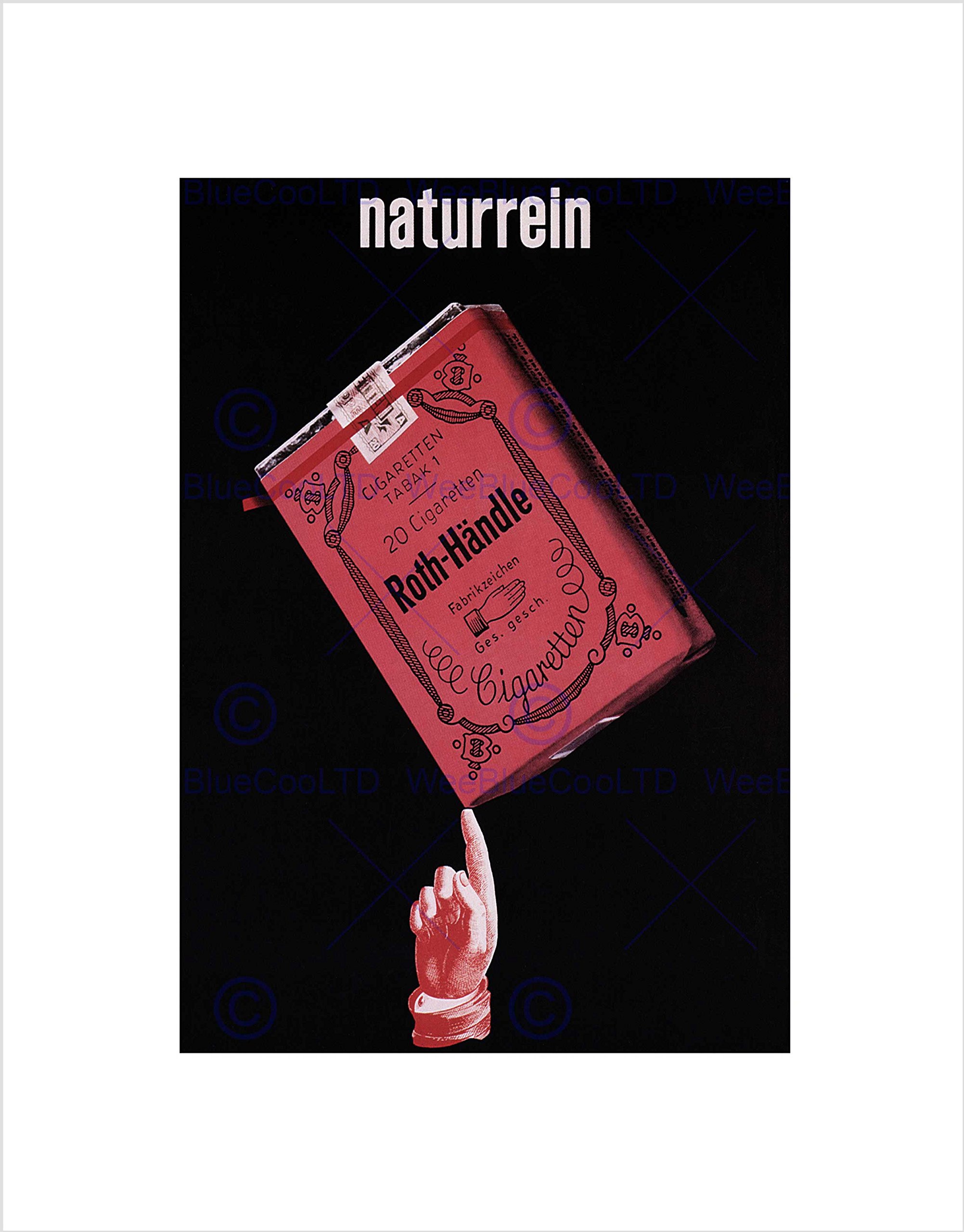 roth handle cigarettes ADVERT CIGARETTES Smoke Roth Handle Natural Germany Framed Art Print  B12X4322 : Amazon.de: Home & Kitchen