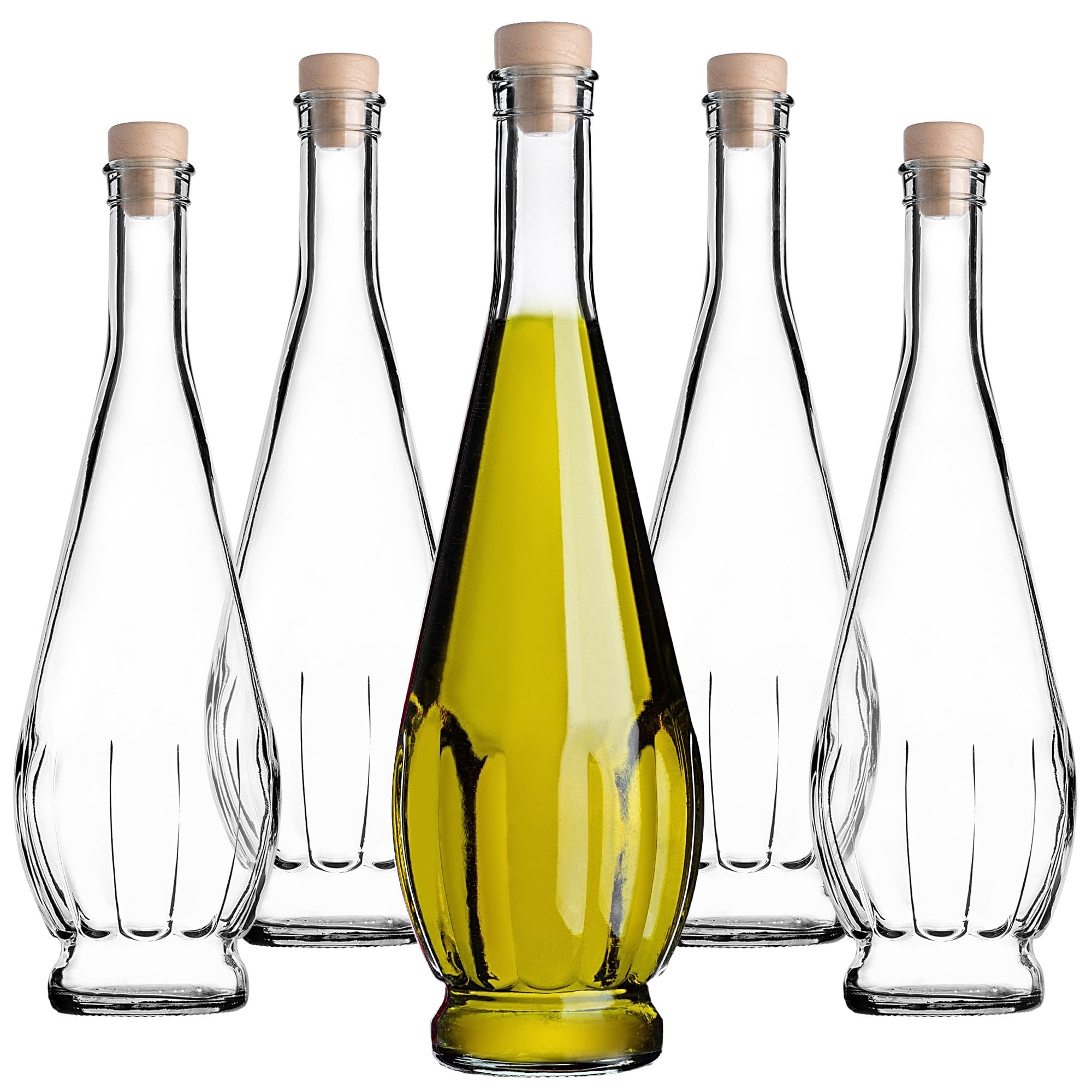 KADAX 40er Set Glasflaschen 750ml mit Korken – Leere Flaschen zum Befüllen für Likör, Schnaps, Öl & Essig, ideal zum Verschenken, Refillable Glass Bottles