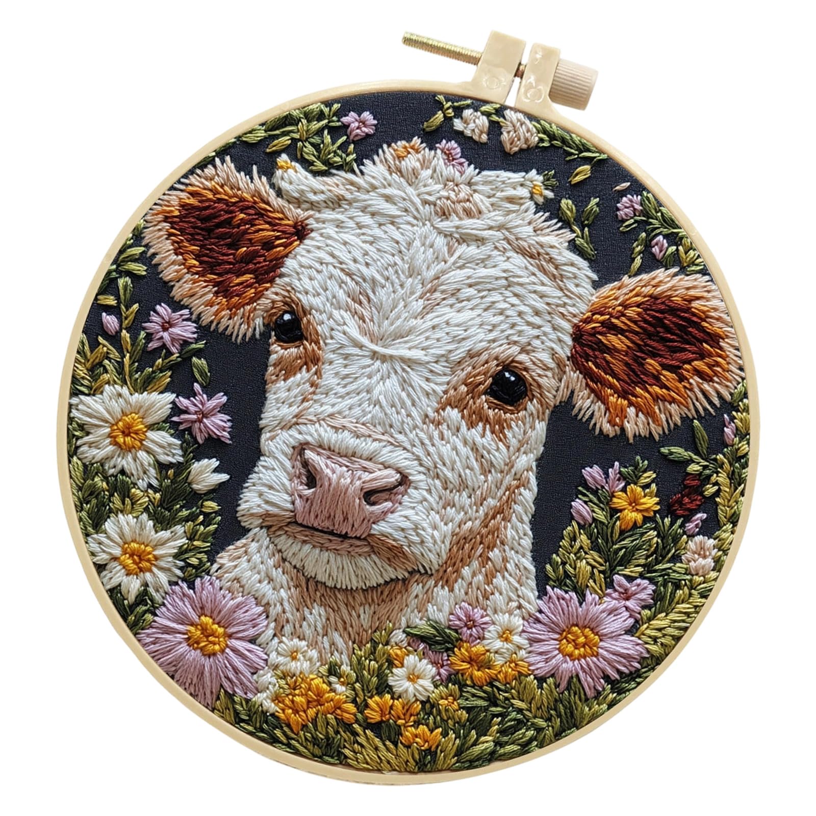 Buxuaaaa Creative Embroidery with Cotton Fabric Supplies for Artistic Fun Embroidery Set