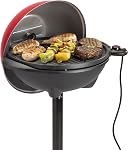 Cuisinart Indoor/Outdoor Electric Grill, 2-in-1 Portable BBQ with Non-Stick Cooking Surface, Adjustable Heat, Stand/Tabletop Options for Cookouts, Barbecues and Small Spaces (CEG-115C)