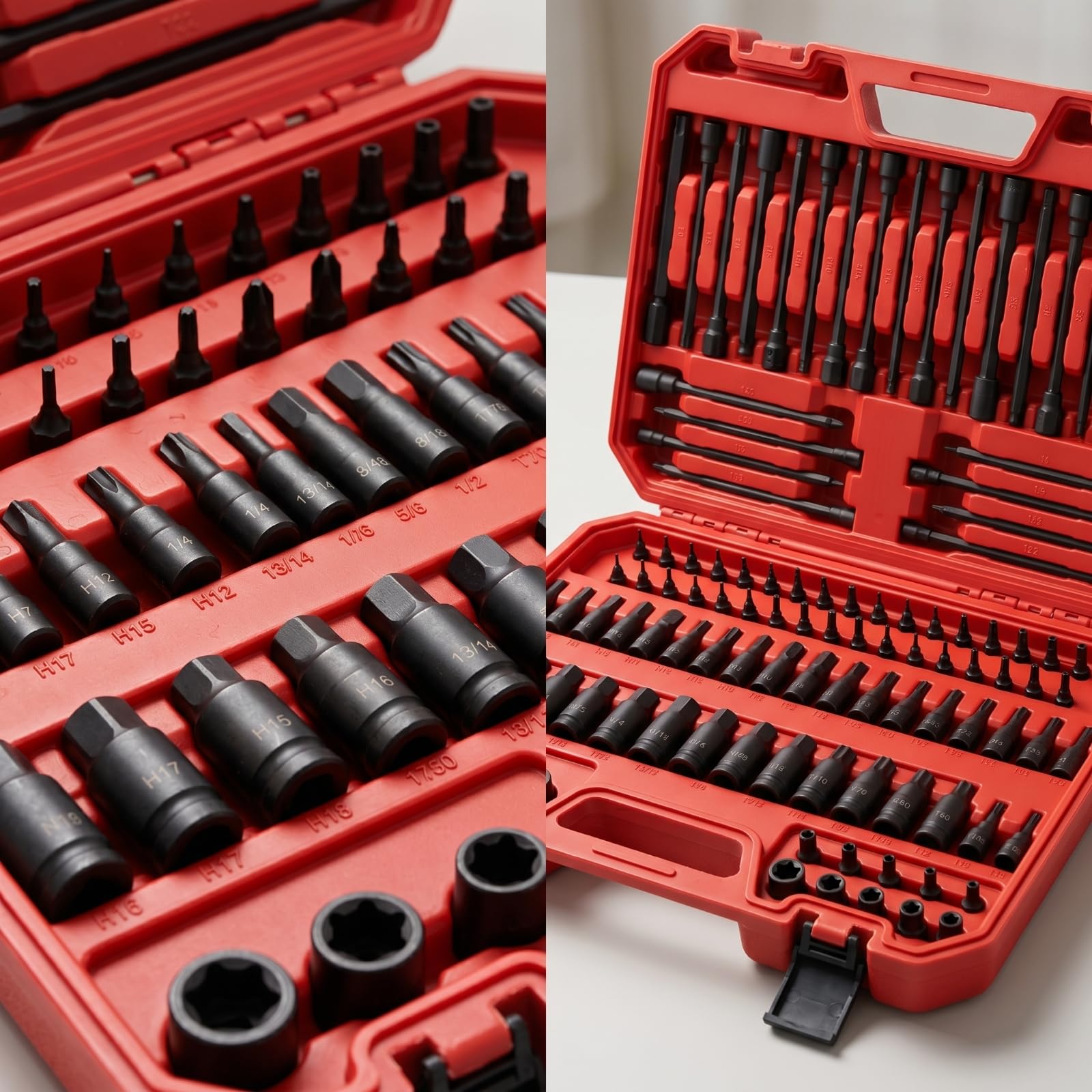 107 Pezzi Set di Inserti con Custodia Set Punte Avvitatore con Valigetta Lunga Durata Cacciaviti Impugnatura Morbida per Fai da Te