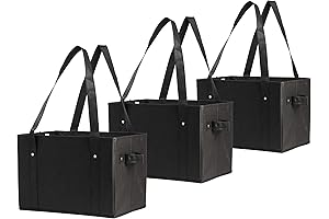 Earthwise Collapsible Reusable Shopping Box Grocery Bag with Reinforced Bottom Containable Boxes