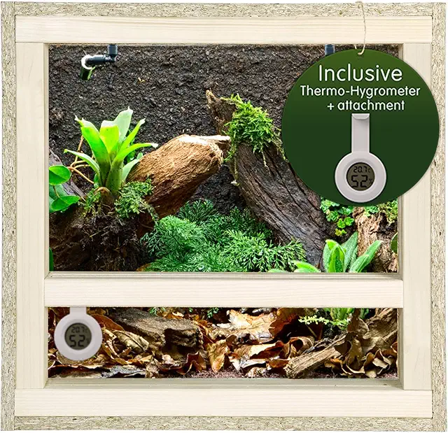 Terrario de Madera OSB 40x40x40 cm con Ventilación para Reptiles