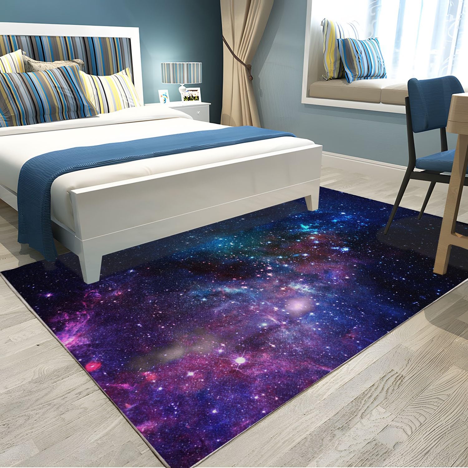 Milchstraße Galaxie Teppich 120x170cm Schlafzimmer Wohnzimmer Kinderzimmer