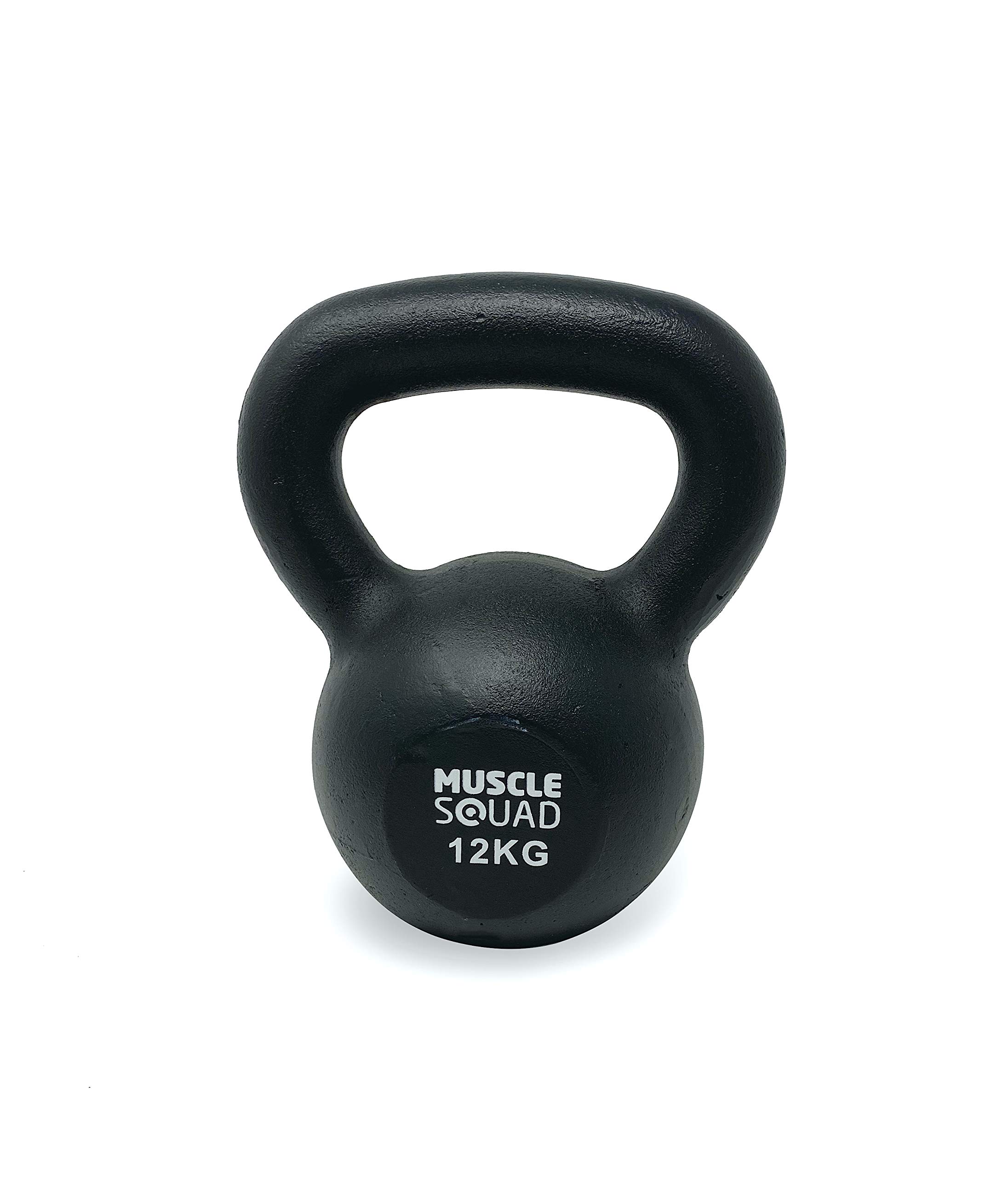 MuscleSquad Cast Iron Kettlebells Single or Set- Value Kettlebell Weights from 2kg – 8kg - Kettlebell Weights Workout Equipment For Home Or Gym Use (12)