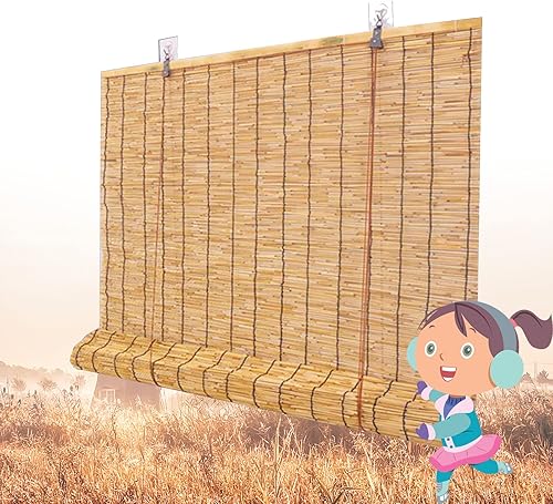 Miniatura 1 de Persianas enrollables de bambú, persianas de bambú para exteriores, persianas de bambú, persianas de bambú para exteriores, persianas de caña retro,