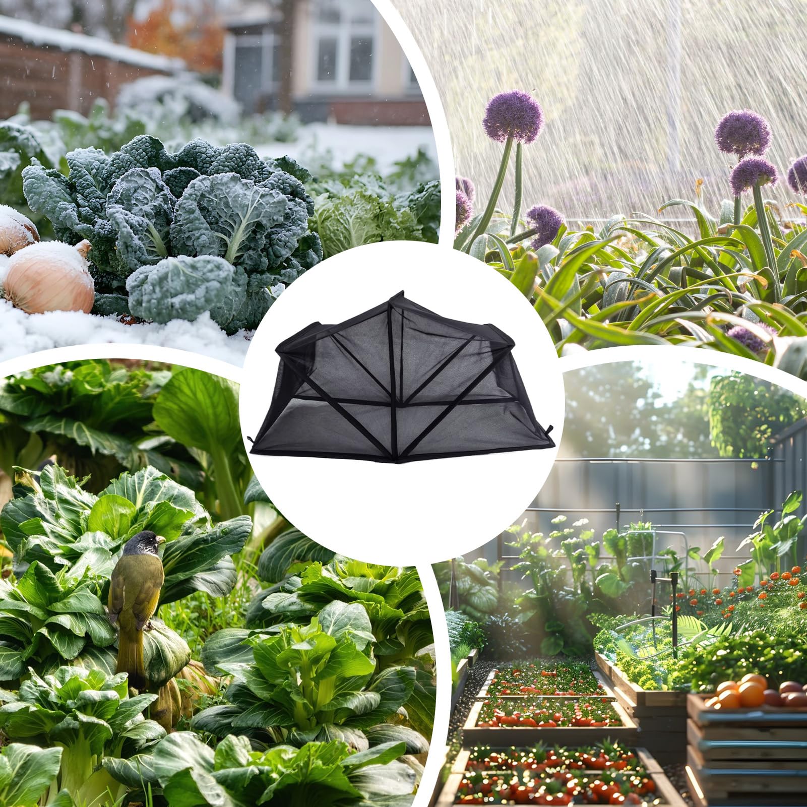 Cubierta para Huerto Elevado contra Animales - Malla Protectora para Semilleros | Malla Protectora de Plantas - para Agricultores Jardineros Cultivos Flores Patio Balcón Granja Invernadero y