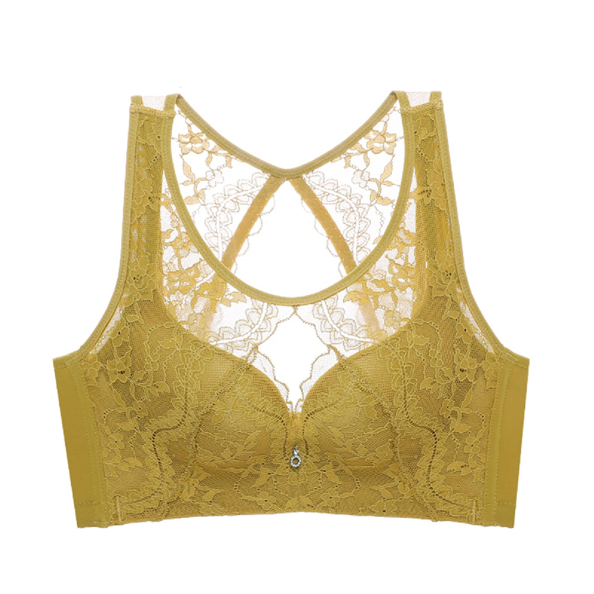 Soutien-gorge en dentelle sans fil WENJUN : l'élégance d'une lingerie dos nageur raffinée 80B