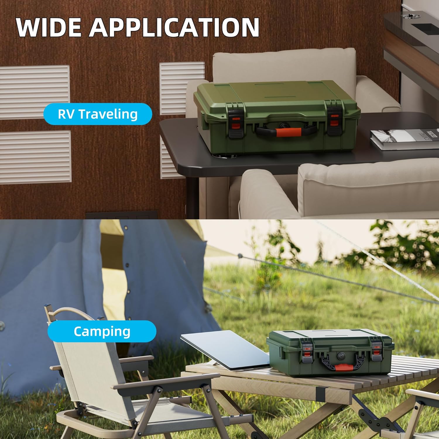 Starlink Mini Case Hard Shell Travel Bag for Starlink Mini Green Waterproof Shockproof Storage Box Portable for Accessories Carrying - Image 6