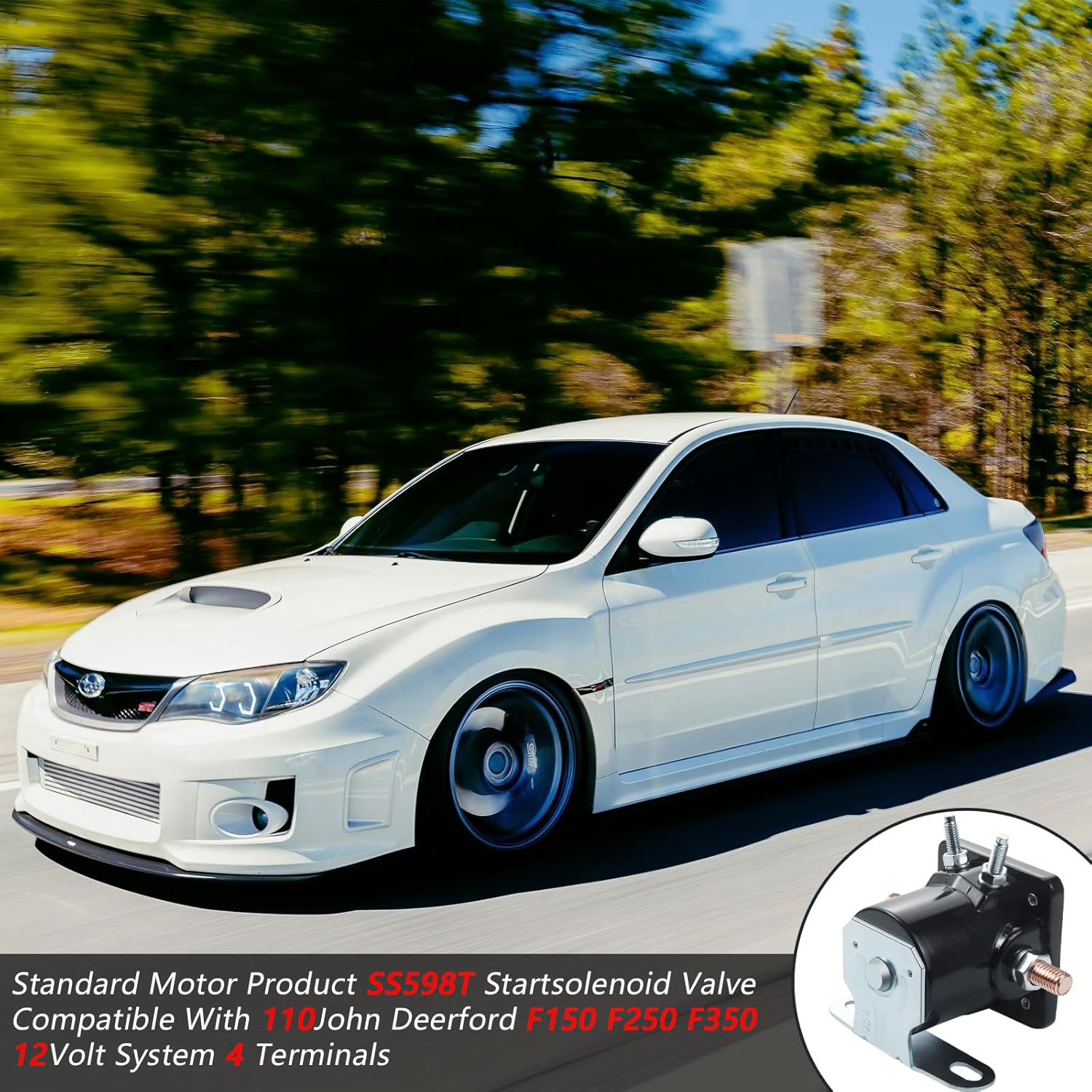 12V Starter Solenoid Relay Sw3, Upgrade Hot Rod Starter Solenoid for Ford, Jeep, Mercury, Lincoln B6az-11450a C6af C7af C3912 C9af D2af11450aa 50-430