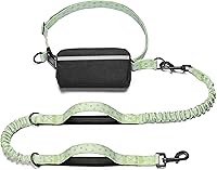 Vista 23 de iYoShop Correa de perro manos libres con bolsa con cremallera, asas acolchadas dobles y bungee duradero para caminar, trotar y correr con tu perro