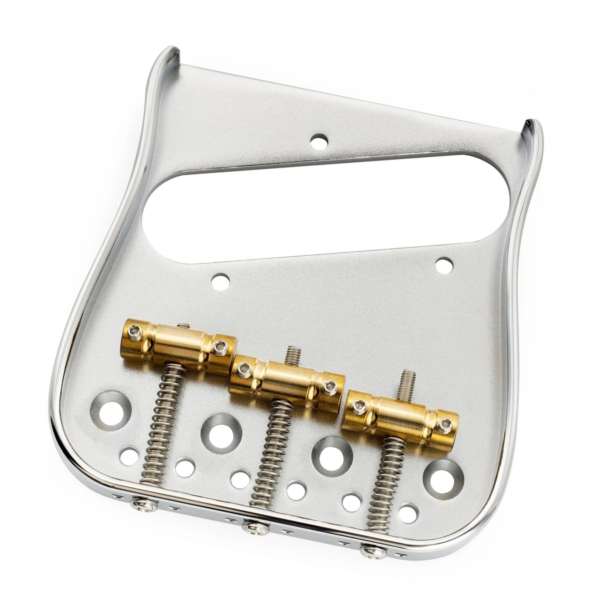 Placa Base De Latón Macizo De 54mm Puente De Guitarra Arqueado En Forma De Silla De Montar De Tres Cuerdas Compensado | Puente de guitarra
