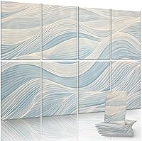 JaneTech 8-Pack Art Acoustic Panels 48x32 Inch - Sound Absorbing Wall Art with Nano Glue for Studios, Offices, Home Theaters