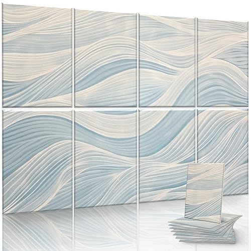 JaneTech 8-Pack Art Acoustic Panels Sound Absorbing Panels, 48x32 Inch