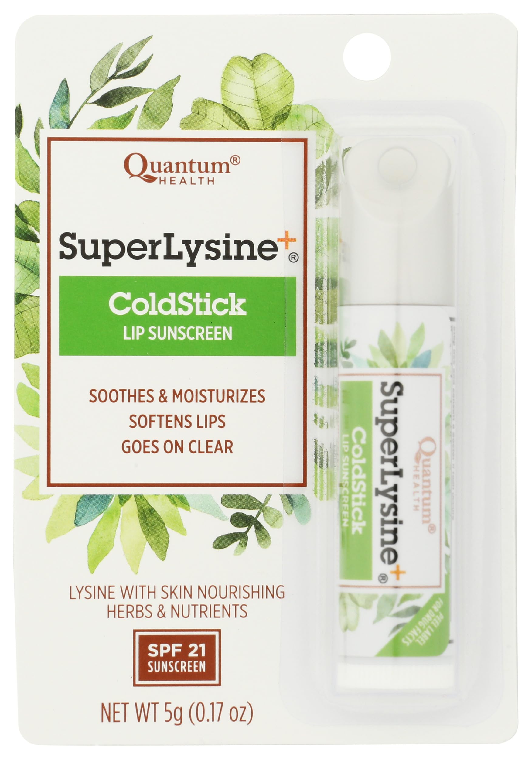 Quantum Super Lysine and Cold Stick Tube Lip Protector and Cold Sore Treatment - 0.18 oz