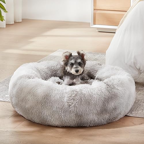 Miniatura 3 de WESTERN HOME WH Cama calmante para perros y gatos, cama redonda suave y antiansiedad, para perros y gatos pequeños y medianos