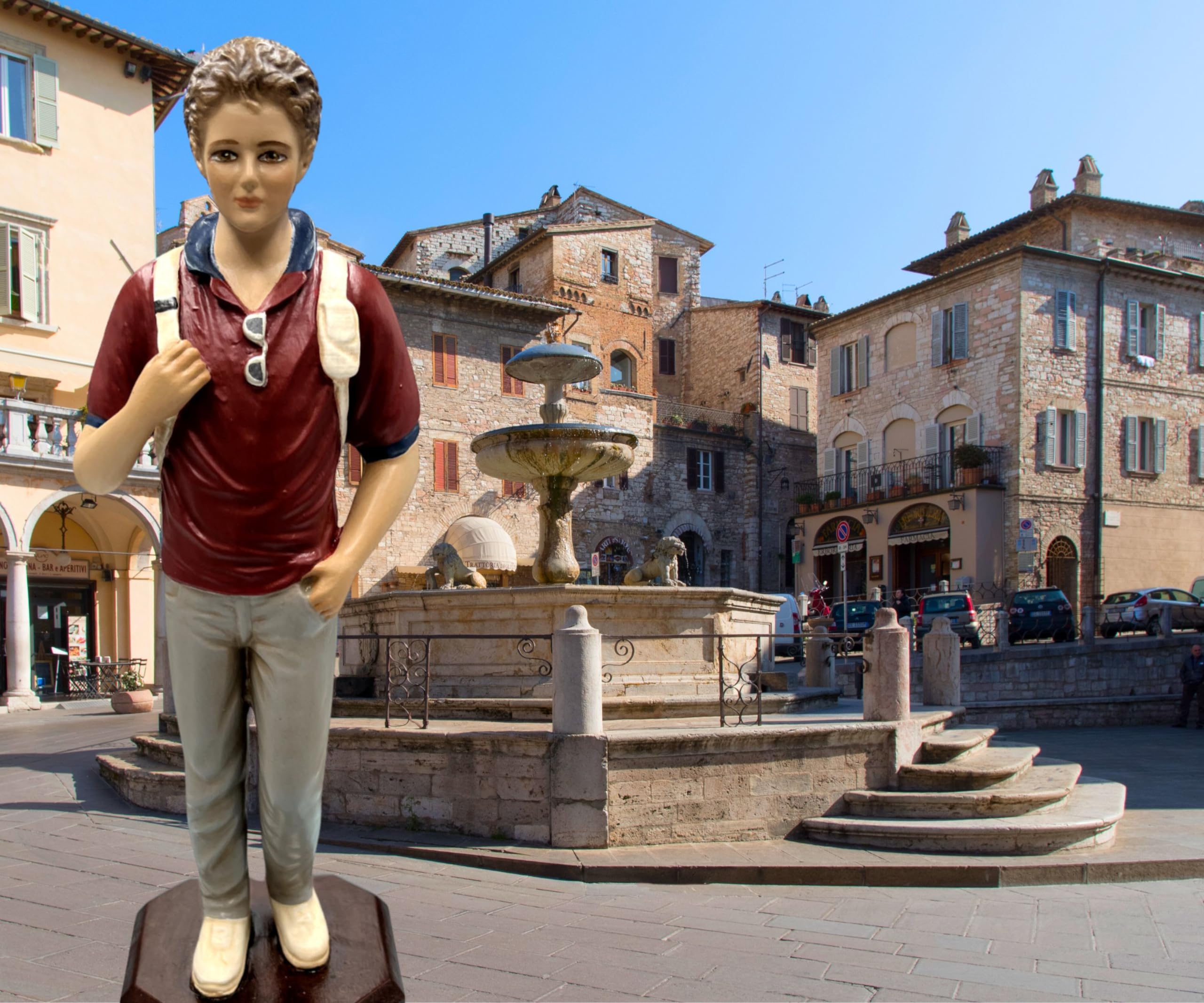 Generic Blessed Carlo Acutis Statue, Brown