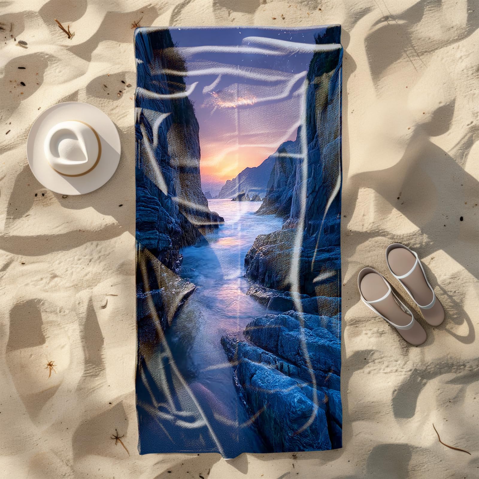Beach Towel Brown Canyon Microfibre Towel for Women Men,Gym Towel for Travel Swim Camping,Quick Fast Dry,Travel Essentials,Swimming