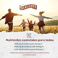 Vista 6 de Barlean's - Aceite de linaza orgánico líquido de semillas frescas de lino prensadas en frío, 7,640 mg ALA Omega 3 suplemento de ácidos grasos