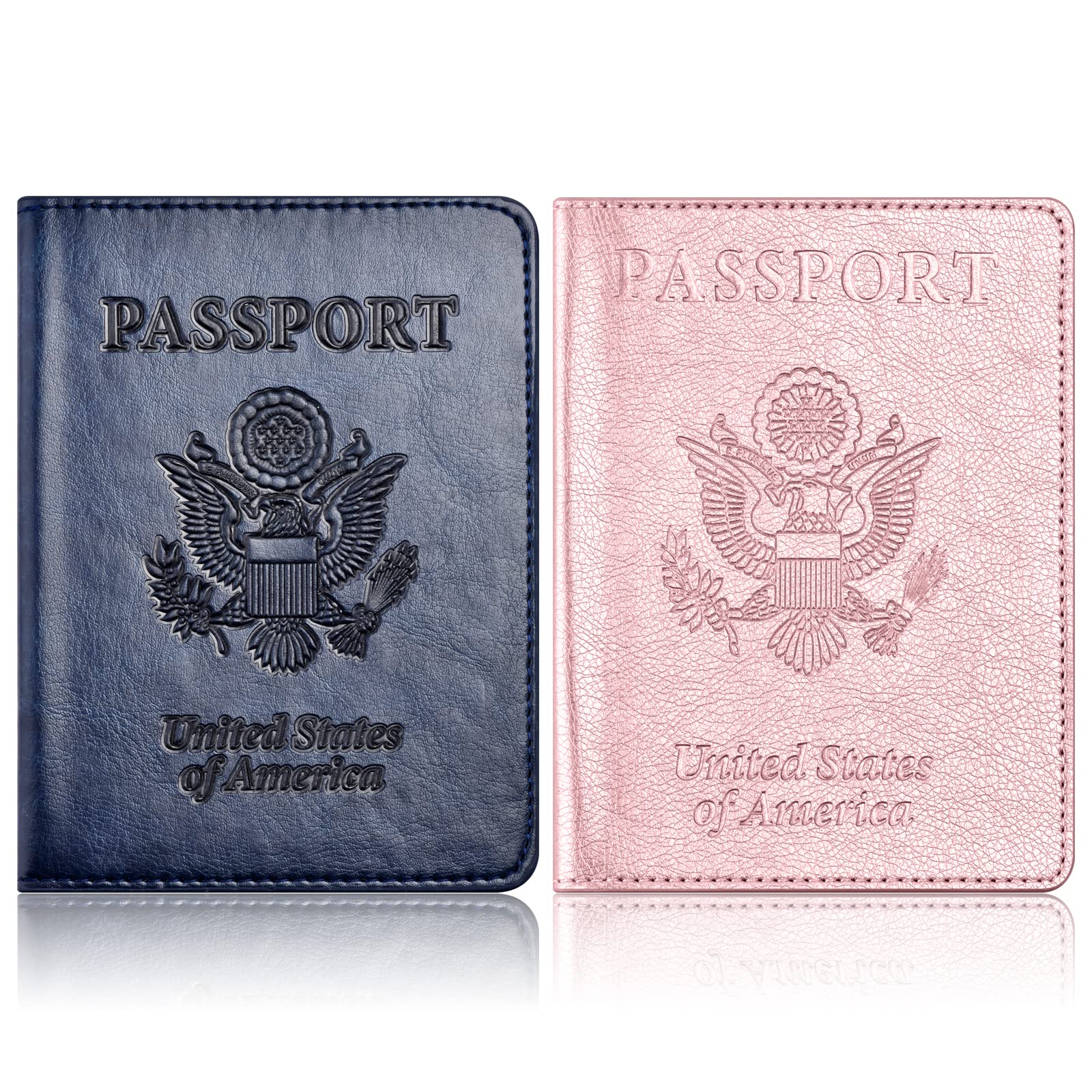 Passport Holder for Travel Essentials-2Pack, Passport Wallet Cover Case for Travel Must Haves Accessories,Passport Book Holders for Women and Men