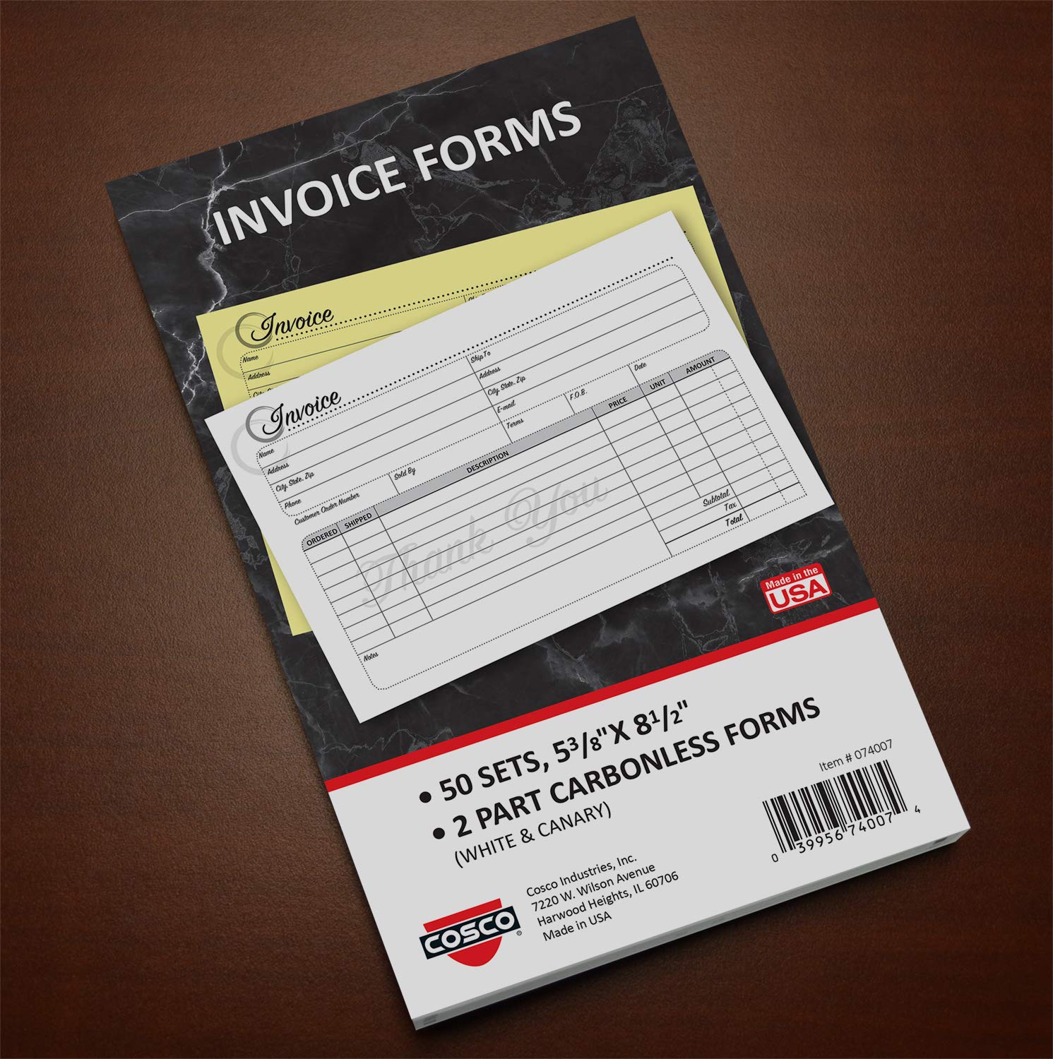 Buy Cosco Service Invoice Form Book with Slip, Artistic, 5 3/8" x 8 1/2
