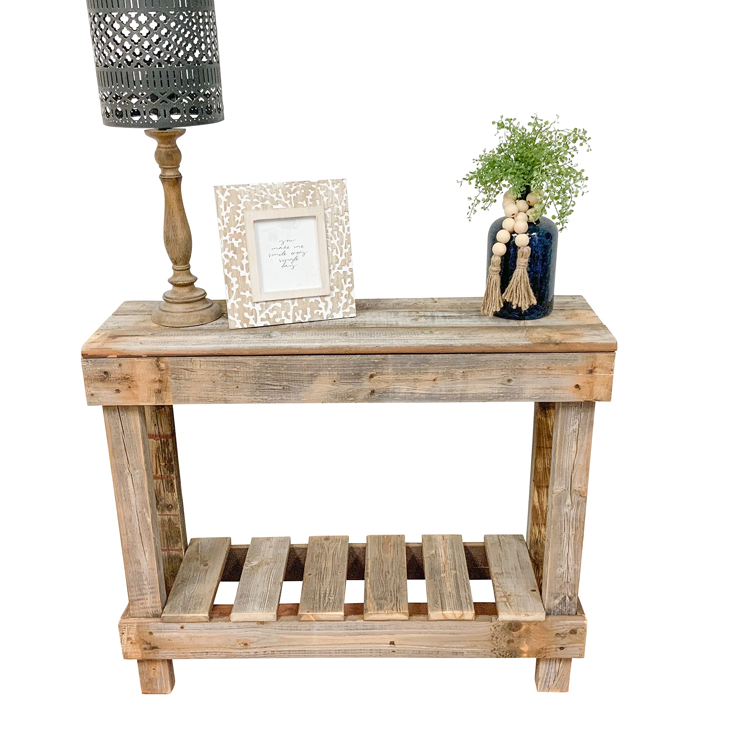 Amazon.com: del Hutson Designs 38 Inch Colorful Reclaimed Wood Rustic Barnwood Rectangular Entry Table for Farmhouse Style Decor, Natural : Home & Kitchen Amazon.com: del Hutson Designs 38 Inch Colorful Reclaimed Wood Rustic Barnwood Rectangular Entry Table for Farmhouse Style Decor, Natural : Home & Kitchen