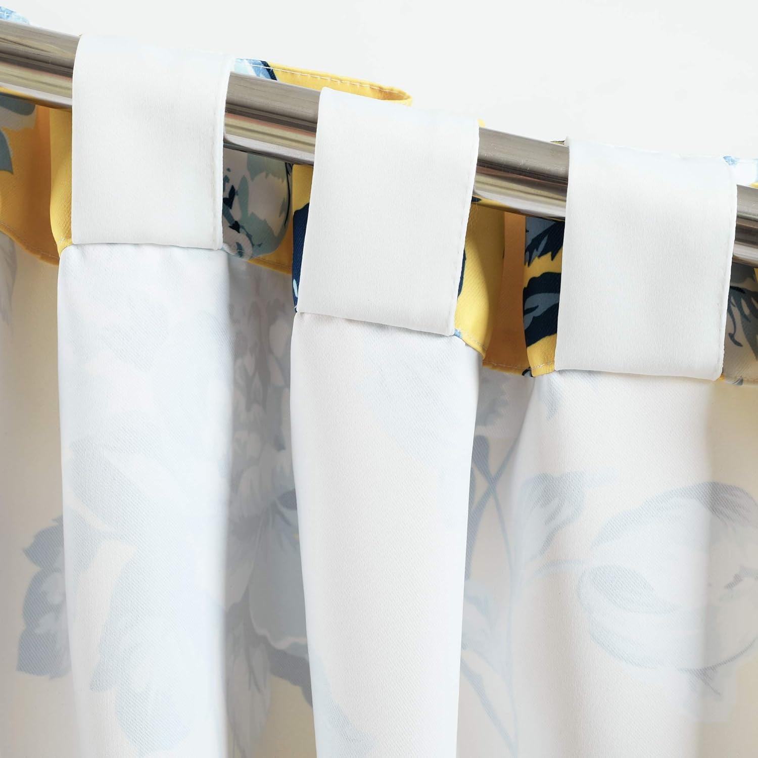 Exclusive Discount 90% Price Lush Decor, Yellow and Blue Tania Curtains | Floral Garden Room Darkening Window Panel Set for Living, Dining, Bedroom (Pair), 84” x 52