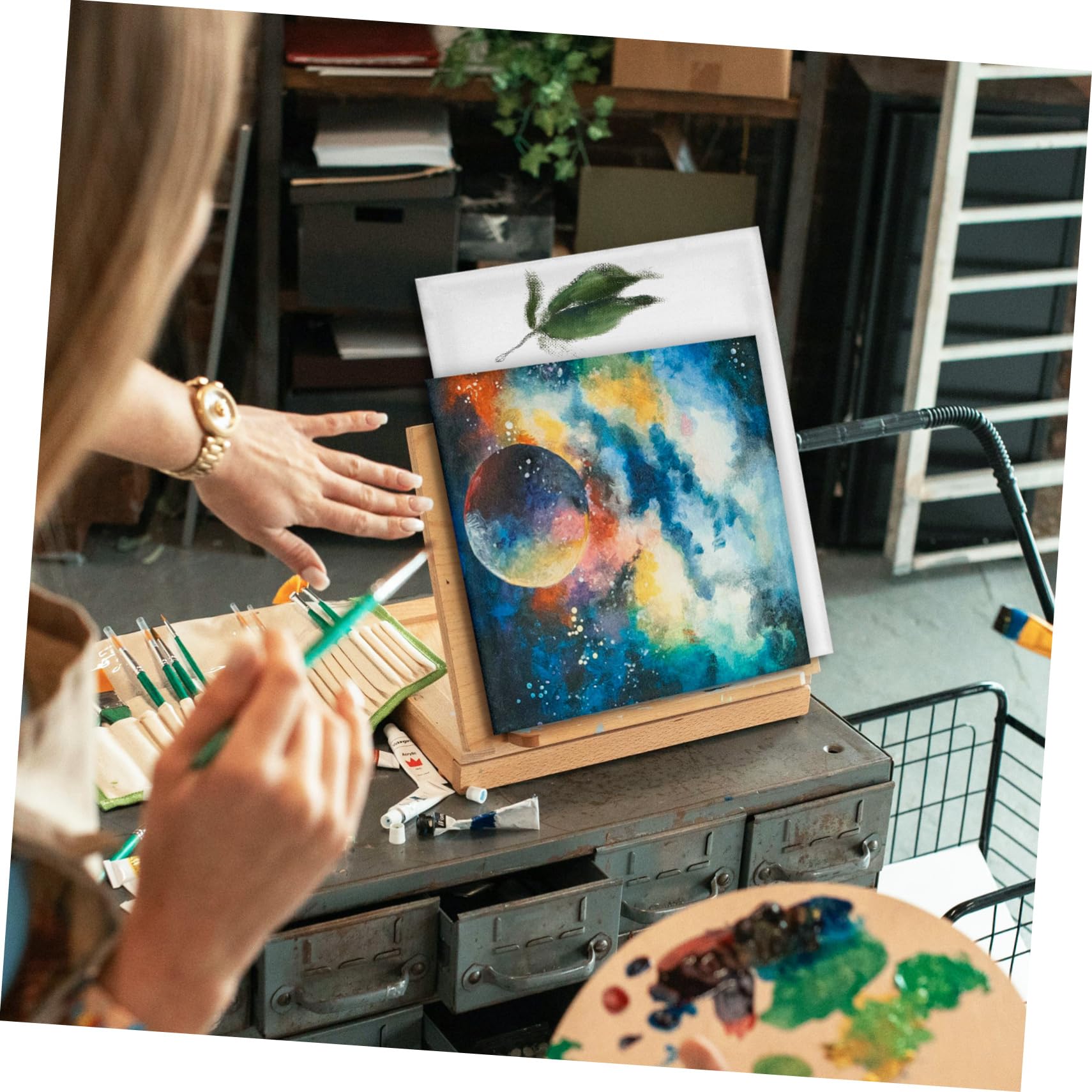 Lienzos para Pintar Cuadrados de Algodón Blanco, 6 Piezas | Paneles para Pintura Acrílica y Otras Técnicas, Superficie Cómoda, Uso Versátil para Suministros de Arte