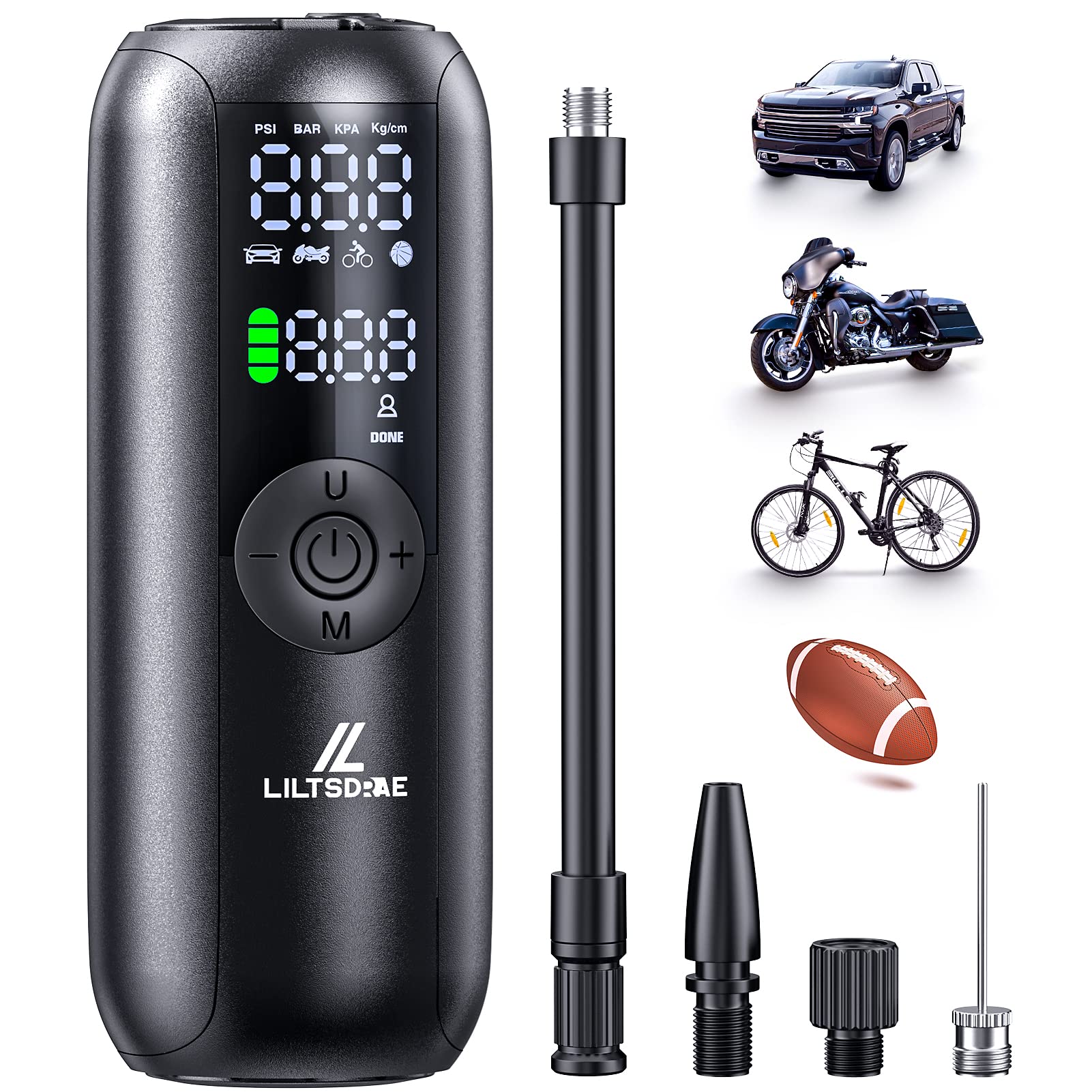 Buy Tire Inflator Portable Air Compressor, 150PSI Cordless Electric