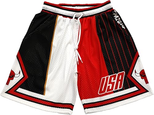 TPAZGHE Pantalones cortos deportivos de baloncesto para hombre, malla para gimnasio, entrenamiento, entrenamiento, cordón, retro, casual, a la moda,