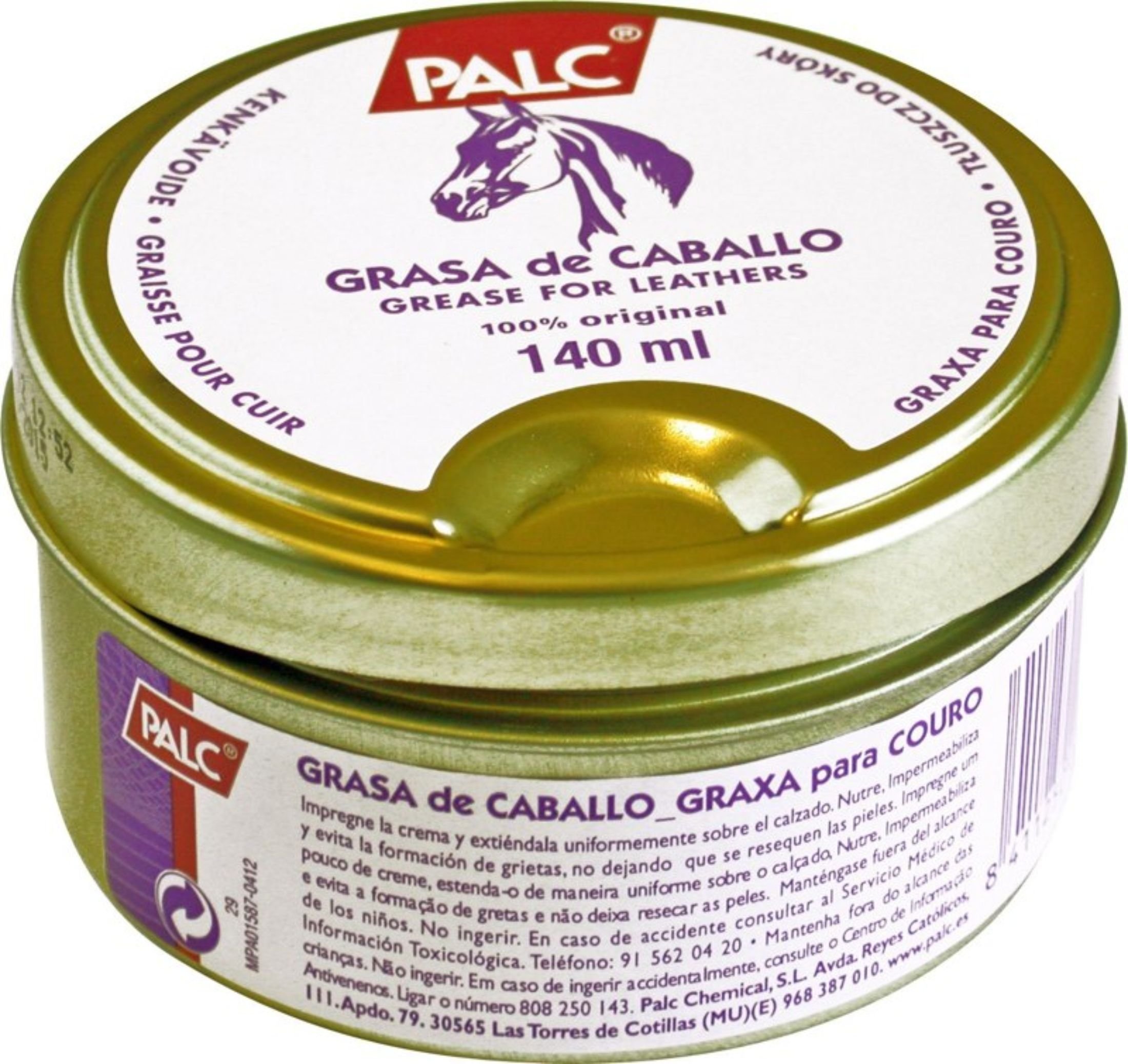 GRASA DE CABALLO 130 ML. NUTRE E IMPERMEABILIZA. EVITA LAS GRIETAS. GRASA PARA CUERO