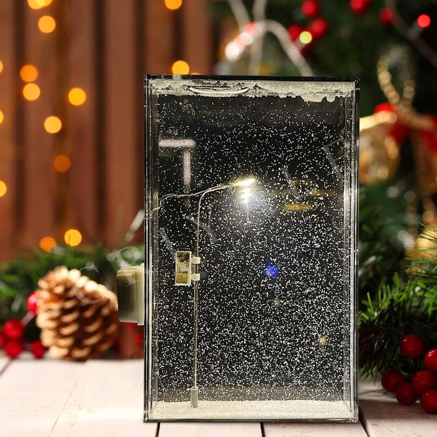 DIY Snowfall Lamp with Street Light Snow lamp– Handmade Snow Scenery Night Light for Christmas Decor, Birthday Gifts, and Family Fun-picture-12