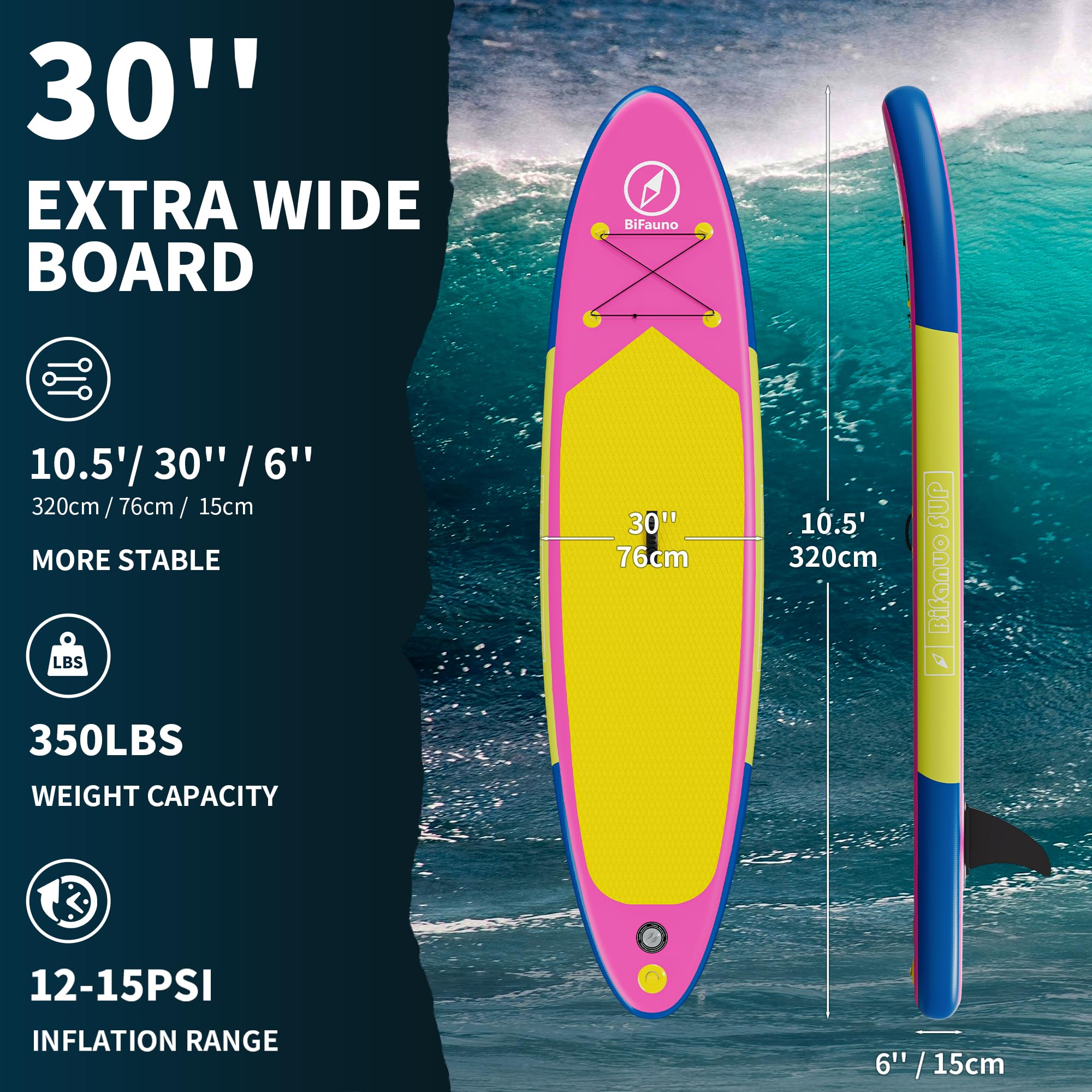 Amazon | Bifanuo インフレータブル スタンドアップパドルボード SUP