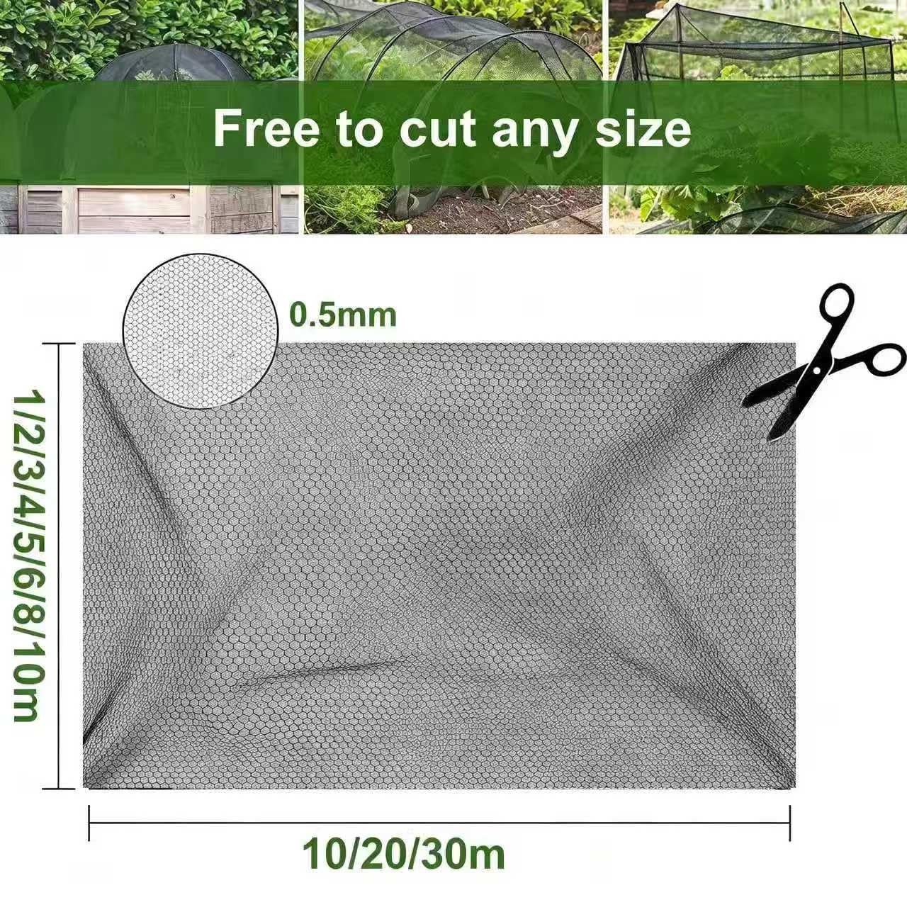 Genérico Red De Protección contra Aves 10x10 15x15m,Malla Protectora | Malla Mosquitera De Trama Fina,Red Antiinsectos Antigranizo,Para Jardines Balcones Árboles Frutales Plantas