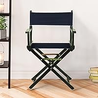 Vista 225 de Casual Home - Silla de director de 30 in, marco blanco, con lona color blanco, altura de barra