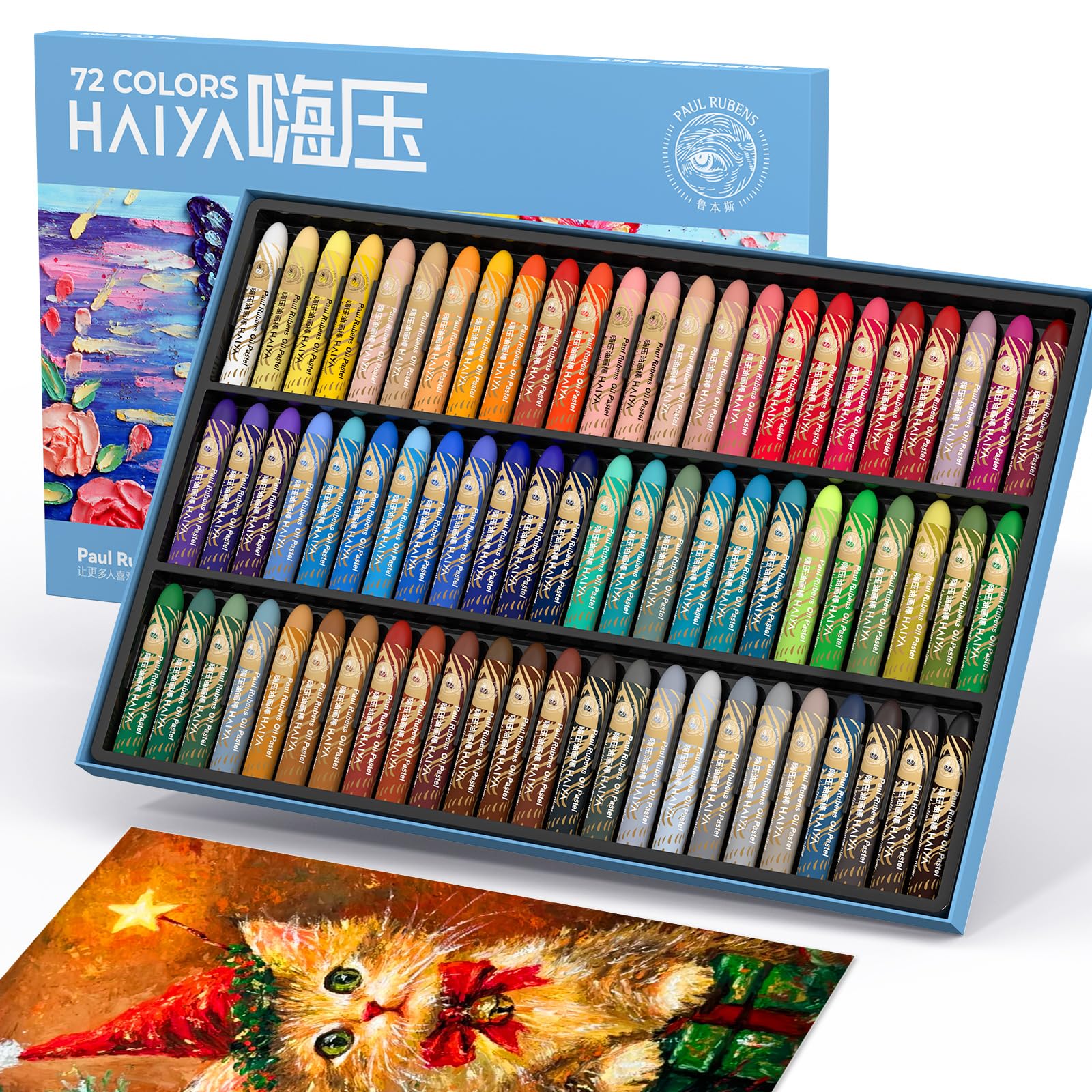 Amazon.com: Paul Rubens Oil Pastels Set - 72 Vibrant Colors