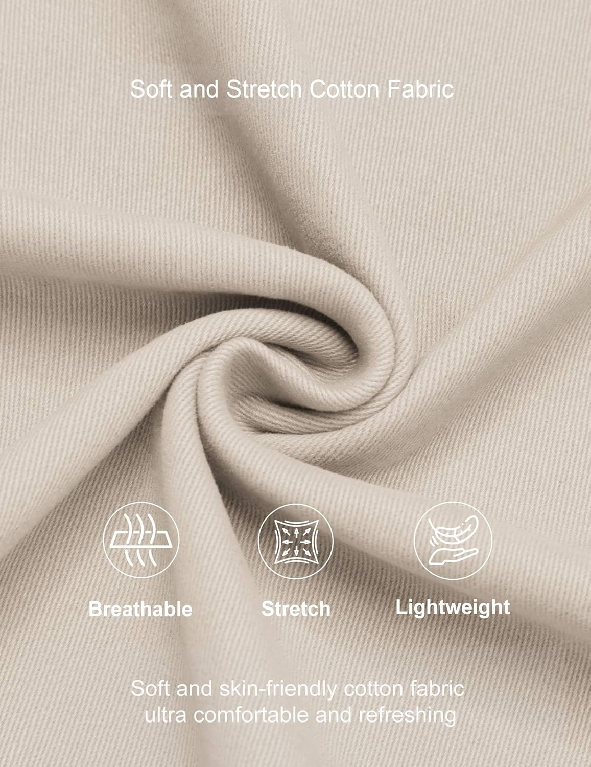 COOFANDY Mens Casual Shorts Cotton Elastic Waist Shorts Drawstring Summer Beach Shorts - Image 6